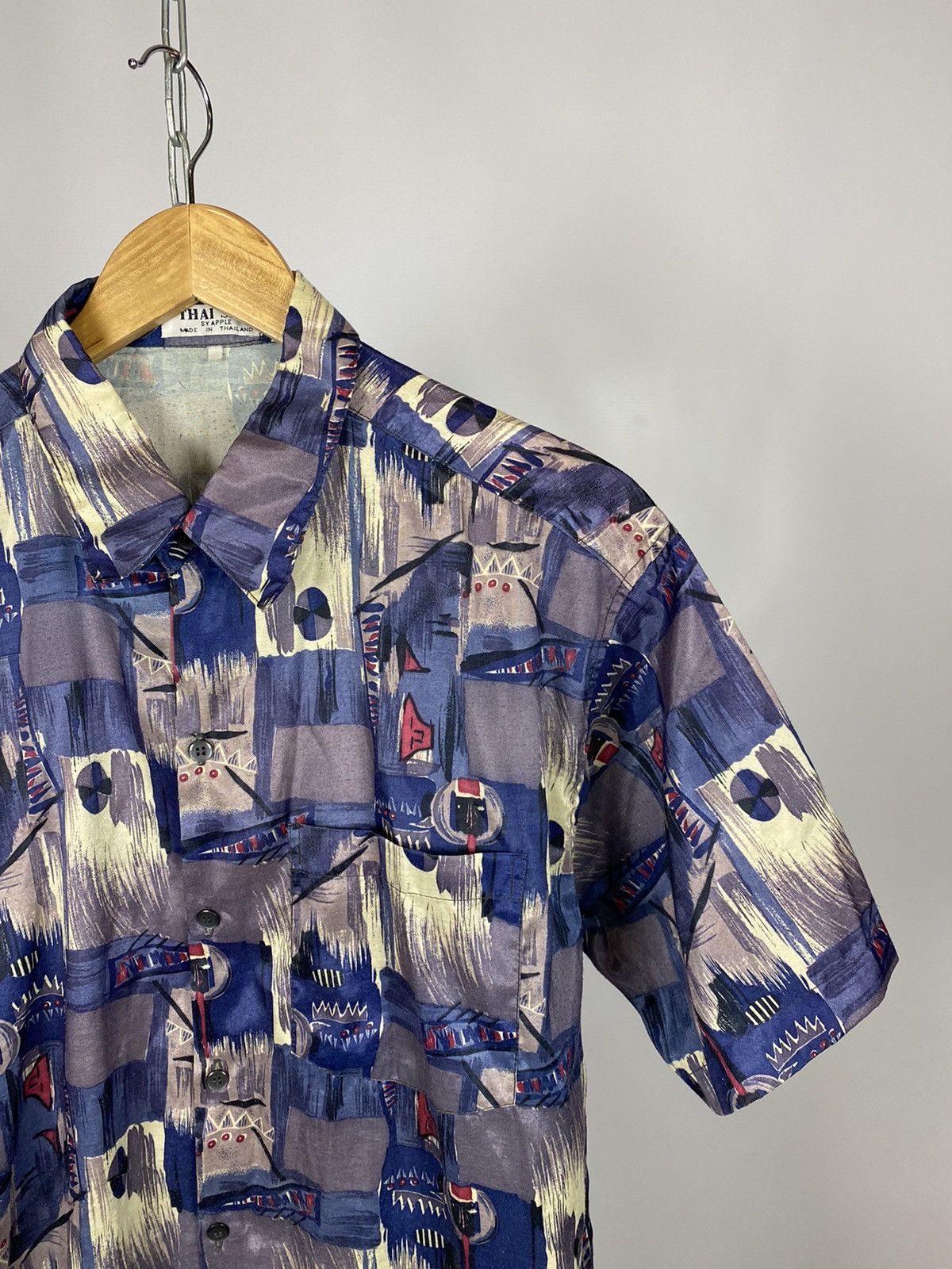 Other Crazy silk shirt short sleeve streetwear blue size L Size US L / EU 52-54 / 3 - 2 Thumbnail