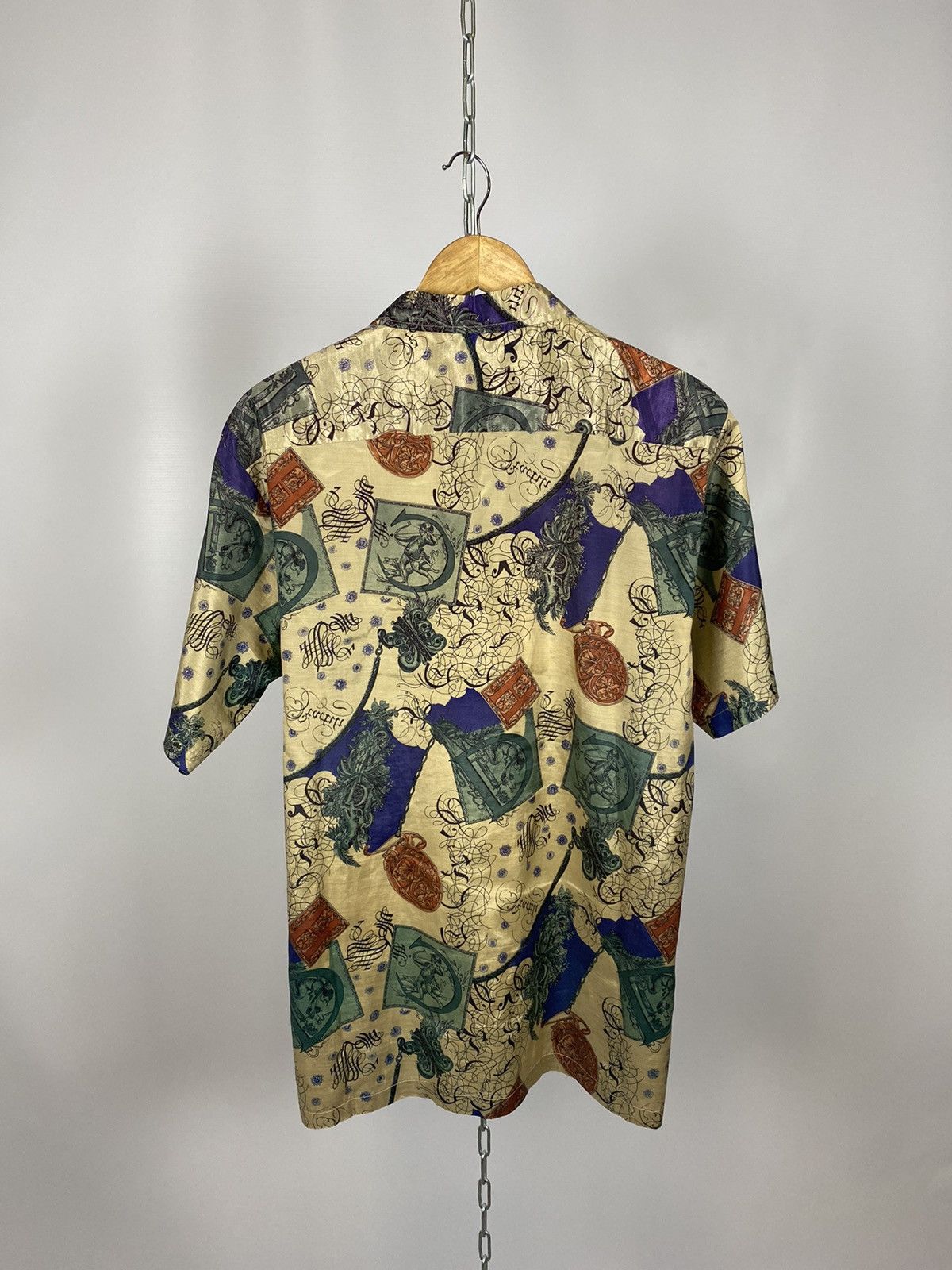 Vintage Crazy silk shirt short sleeve streetwear multicolour size L Size US L / EU 52-54 / 3 - 4 Thumbnail
