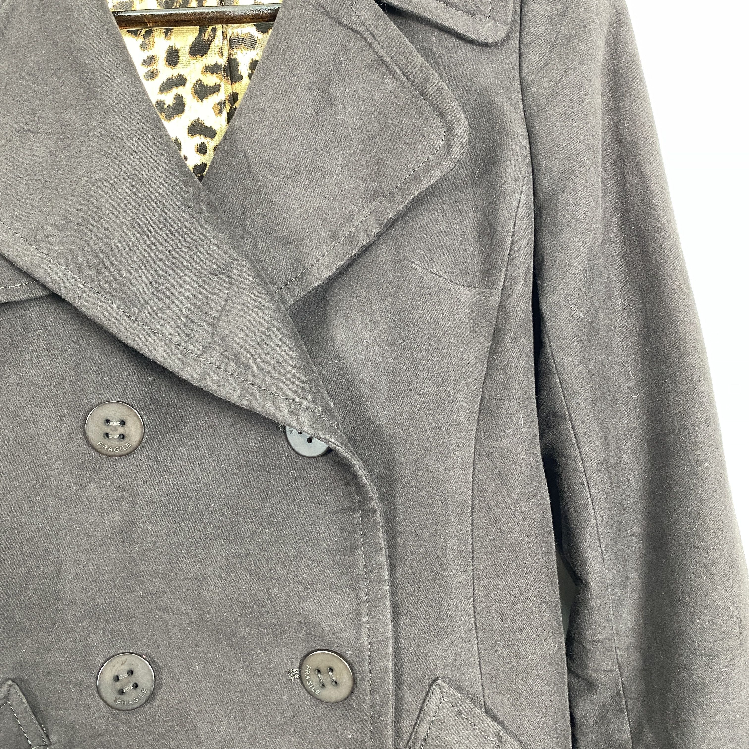 Japanese Brand Vintage FRAGILE Leopard Pattern Lining Long Coats J0177 Size S / US 4 / IT 40 - 3 Thumbnail