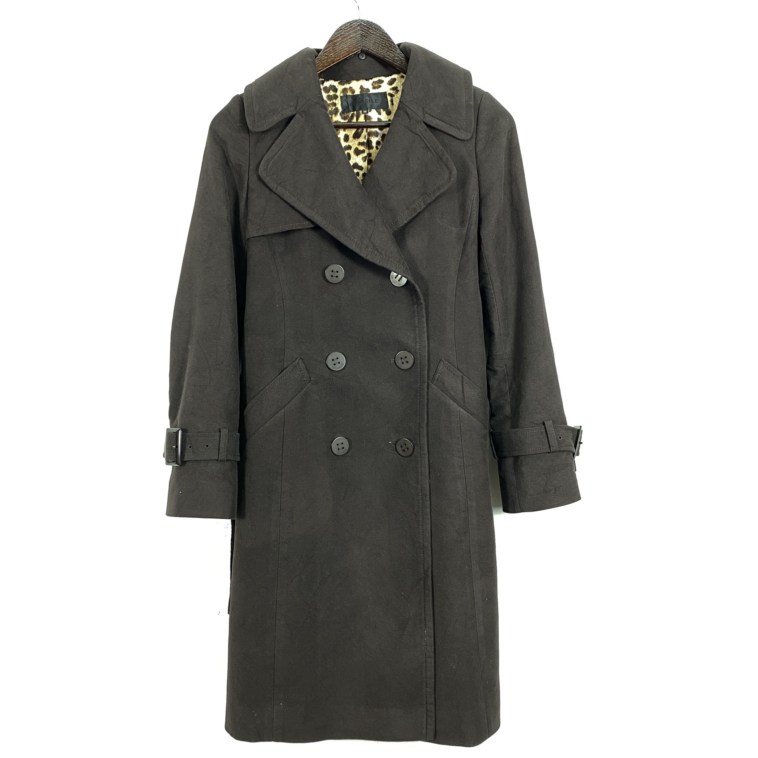 image of Vintage Fragile Tiger Pattern Lining Long Coats, Women's (Size Small)