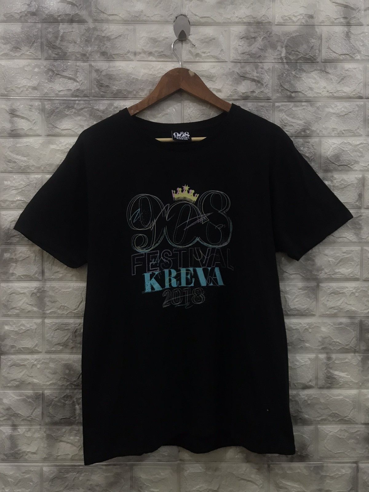 image of Band Tees 908 Festival Kreva Japanesse Concert Tee in Black, Men's (Size Medium)