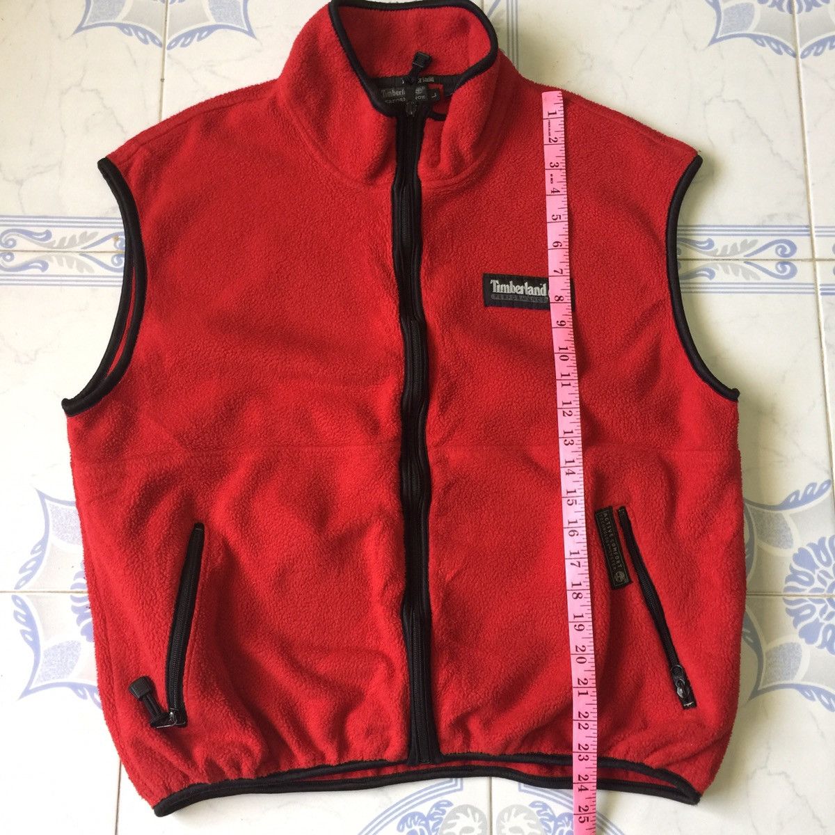 Polartec Red Timberland Fleece Vest Jacket Made in USA Size US L / EU 52-54 / 3 - 8 Thumbnail
