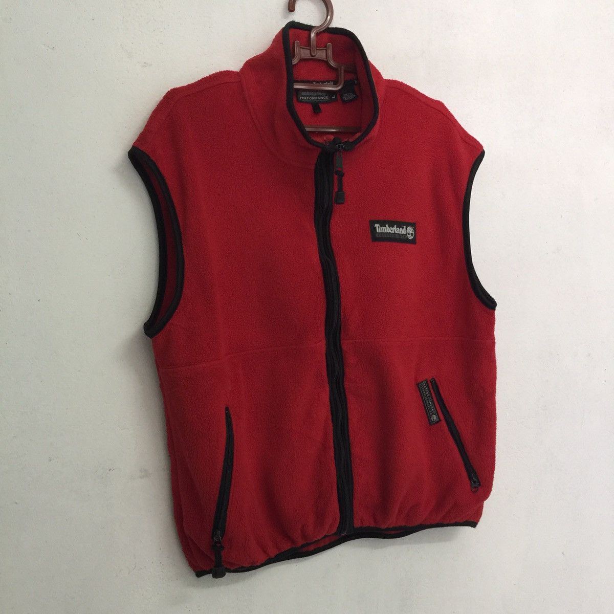 Polartec Red Timberland Fleece Vest Jacket Made in USA Size US L / EU 52-54 / 3 - 3 Thumbnail