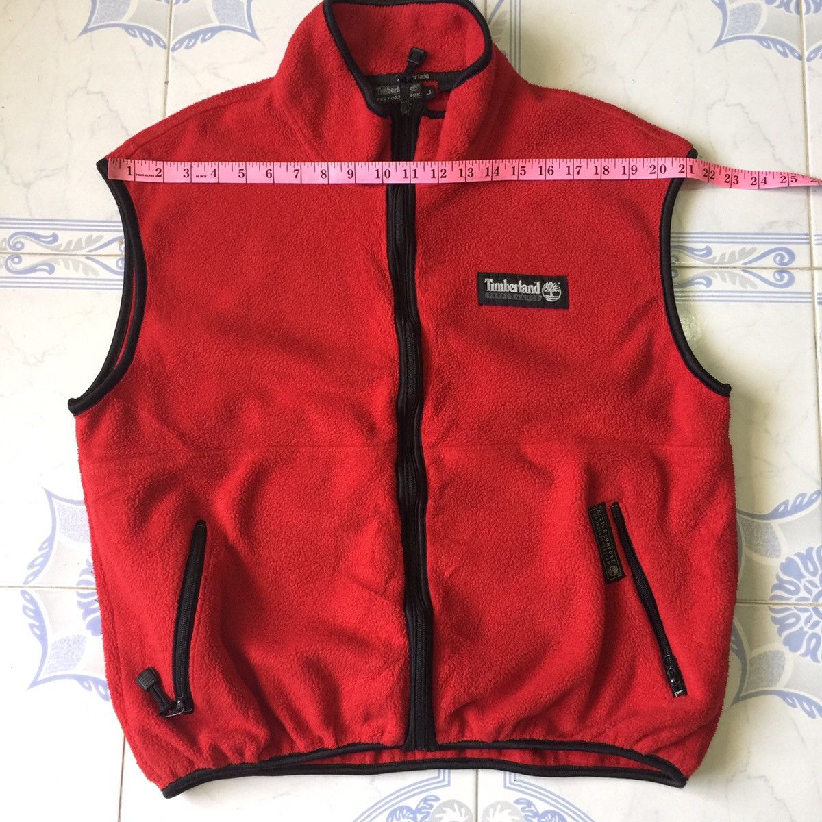 Polartec Red Timberland Fleece Vest Jacket Made in USA Size US L / EU 52-54 / 3 - 6 Thumbnail