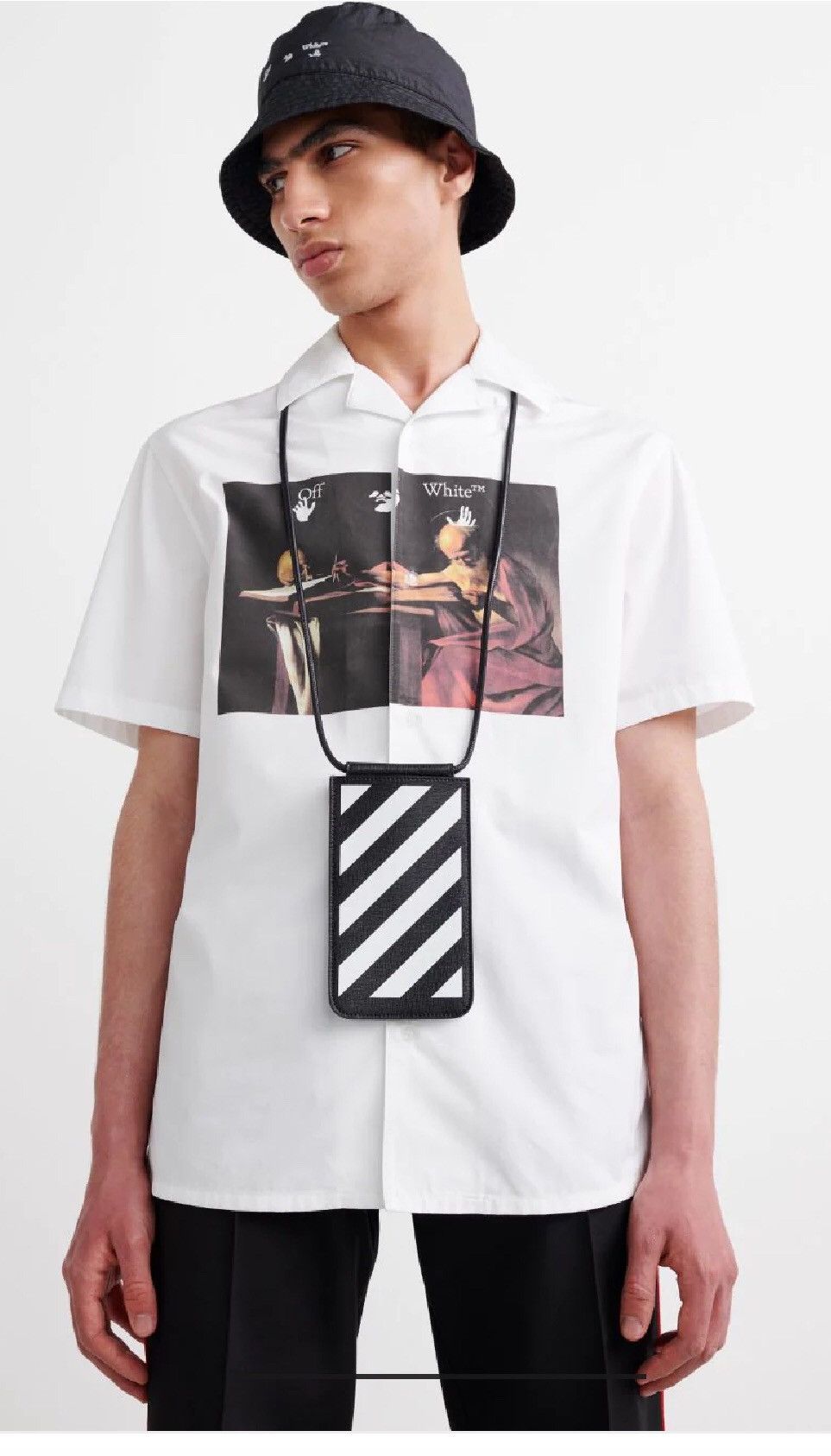 Off-White Off-White c/o Virgil Abloh Neck Diag Saffiano Pouch Bag Size ONE SIZE - 3 Thumbnail