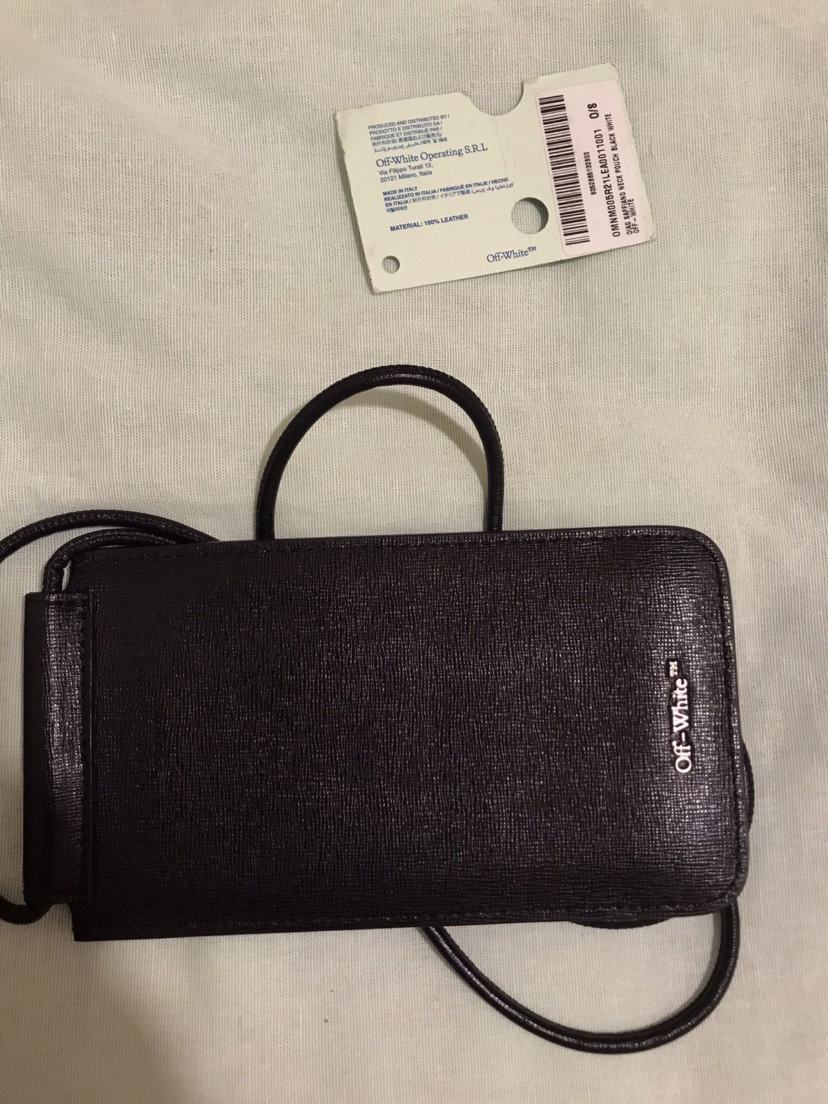 Off-White Off-White c/o Virgil Abloh Neck Diag Saffiano Pouch Bag Size ONE SIZE - 5 Thumbnail