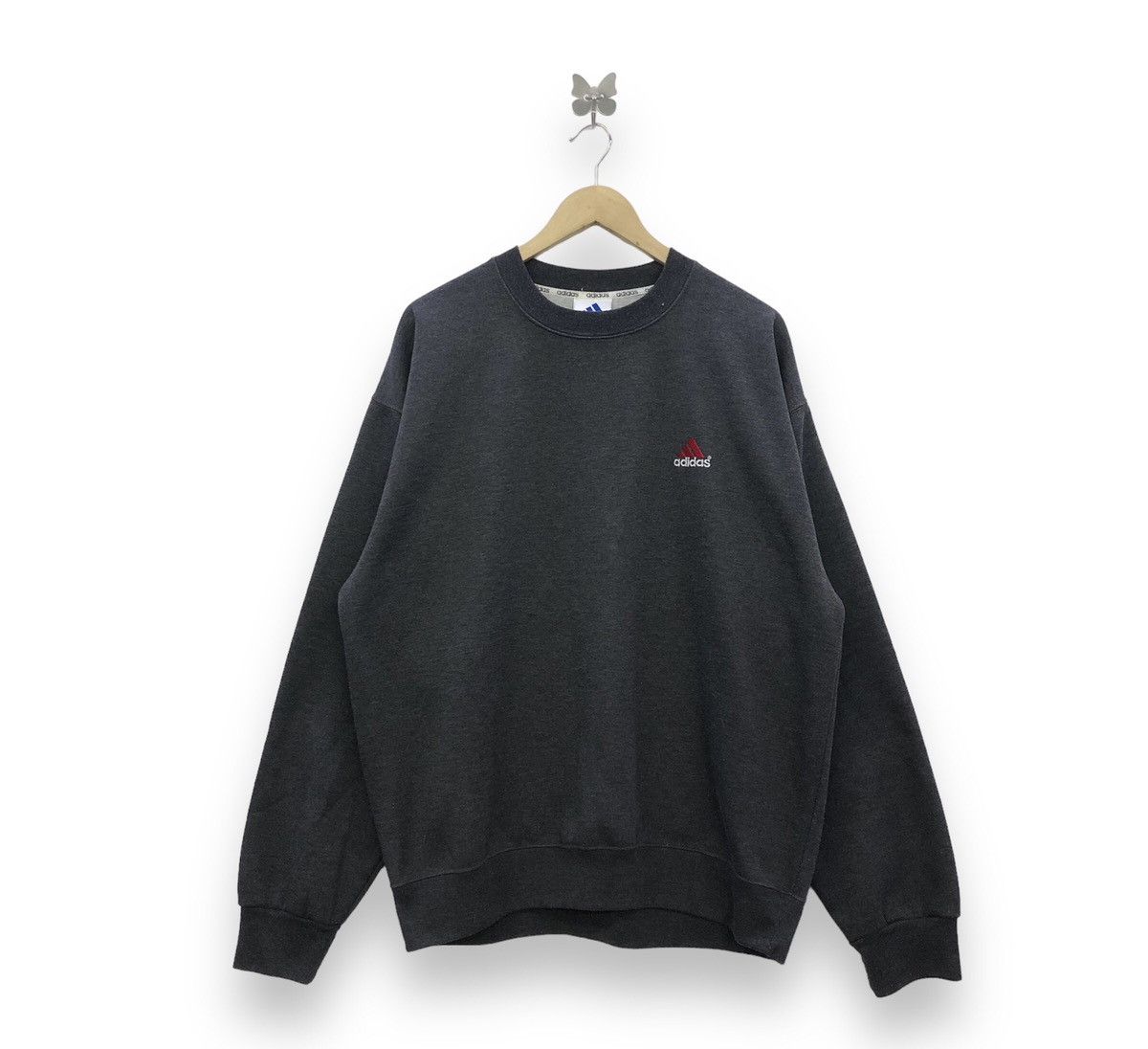 Adidas Vintage Adidas Small Logo Basic Sweatshirt Size US XL / EU 56 / 4 - 1 Thumbnail