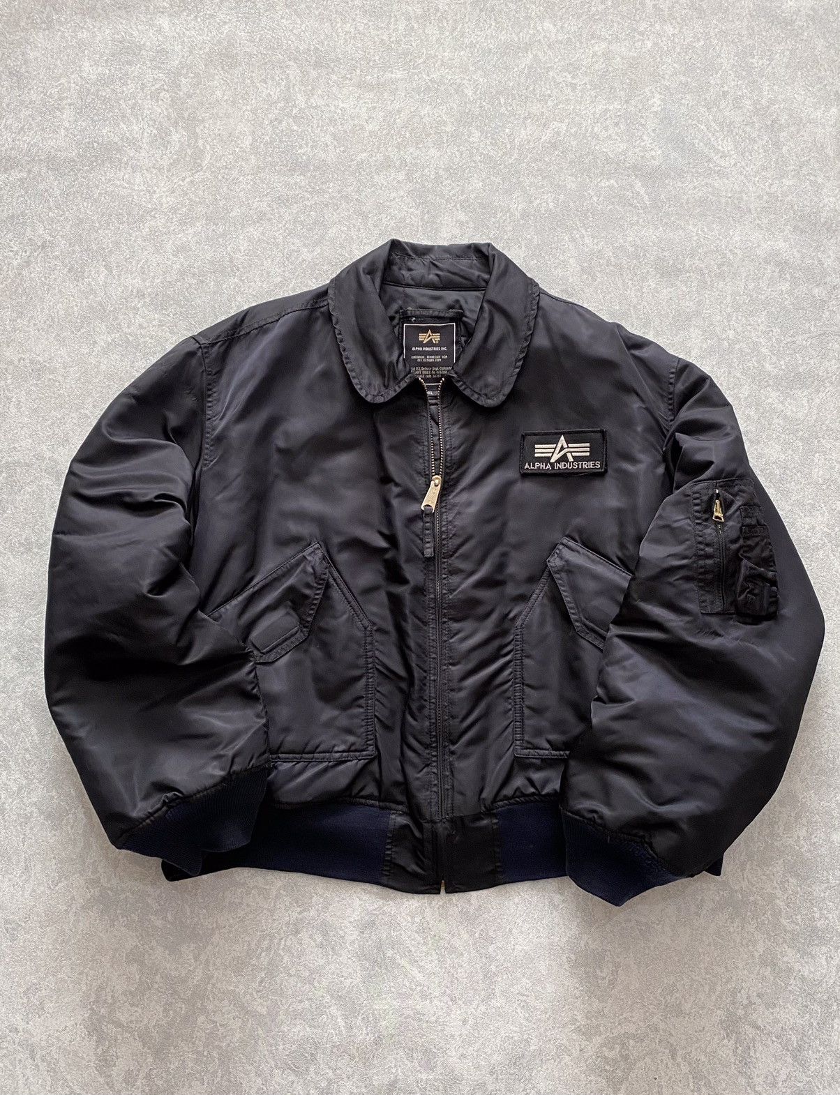 Flight Jacket Alpha Industries Cwu 45 Grey 90s Vintage Alpha