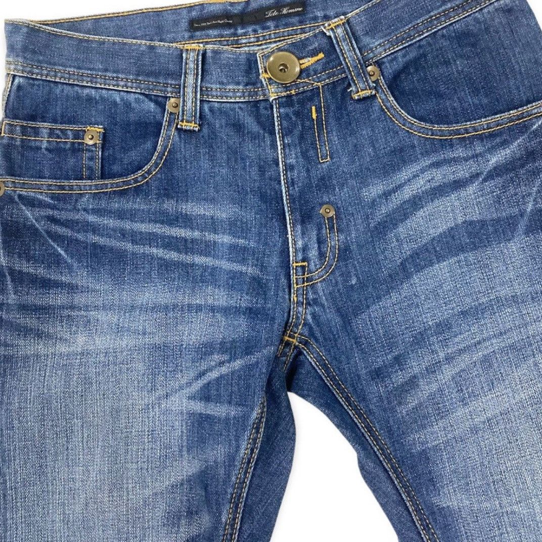Issey Miyake 🇯🇵 TETE HOMME ISSEY MIYAKE WASHED DENIM PANTS Size US 30 / EU 46 - 3 Thumbnail