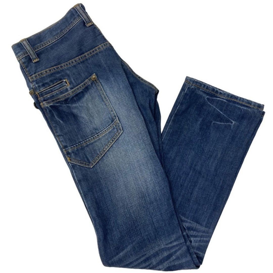 Issey Miyake 🇯🇵 TETE HOMME ISSEY MIYAKE WASHED DENIM PANTS Size US 30 / EU 46 - 6 Thumbnail