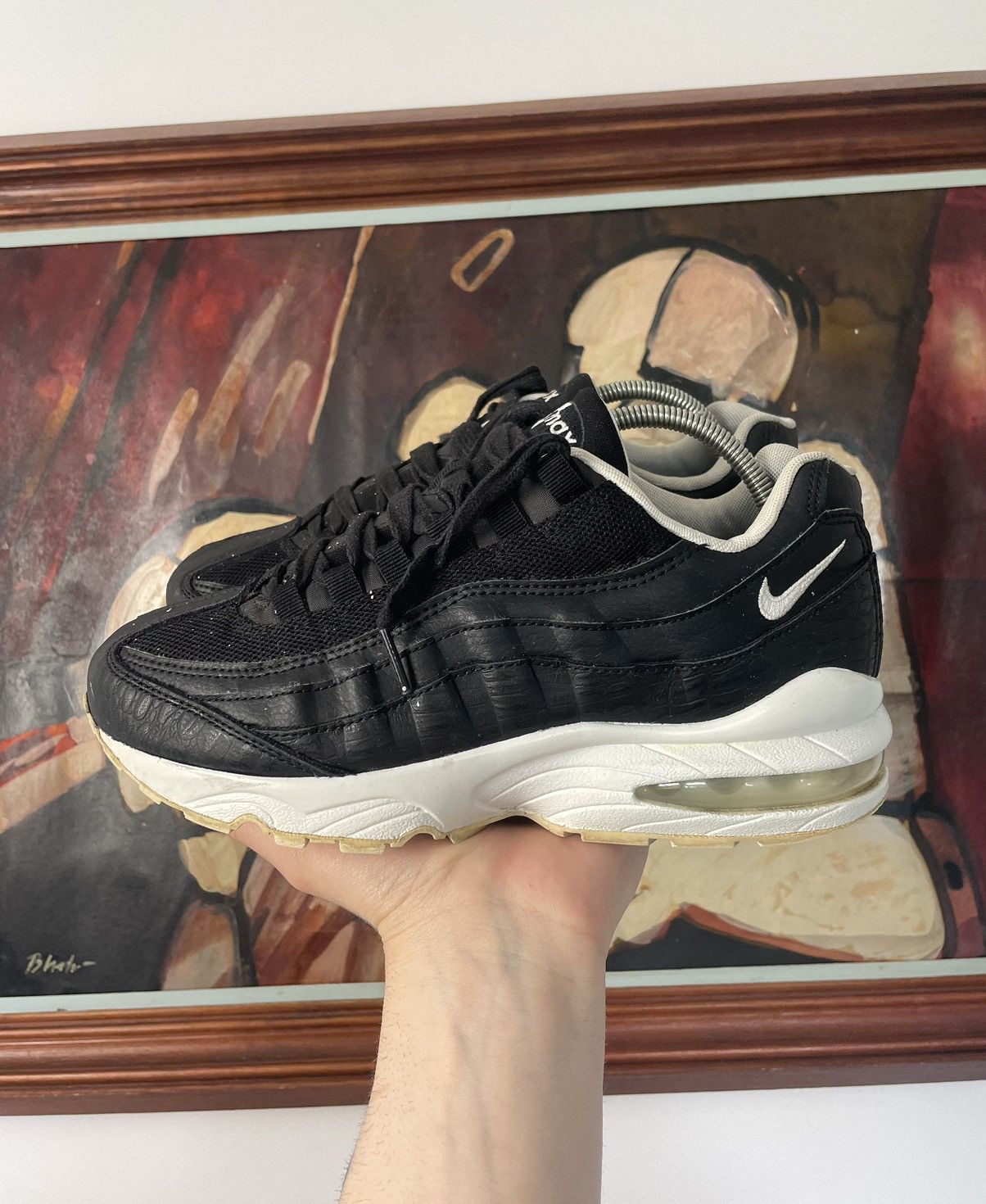 Nike Air Max 95 GS Sneakers 2017 Black White Oreo Hype Rare