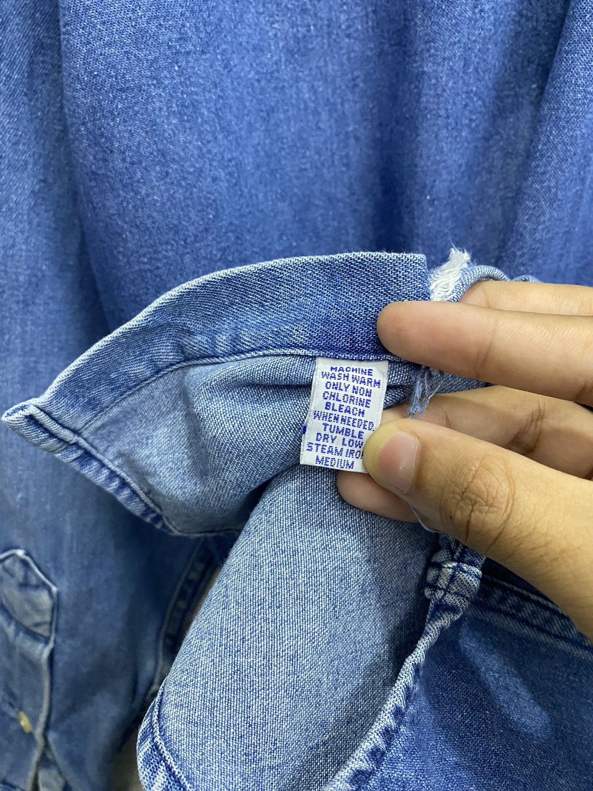 Polo Ralph Lauren 🔥VINTAGE RALPH LAUREN BLUE DENIM BUTTON UP SHIRT Size S / US 4 / IT 40 - 8 Thumbnail