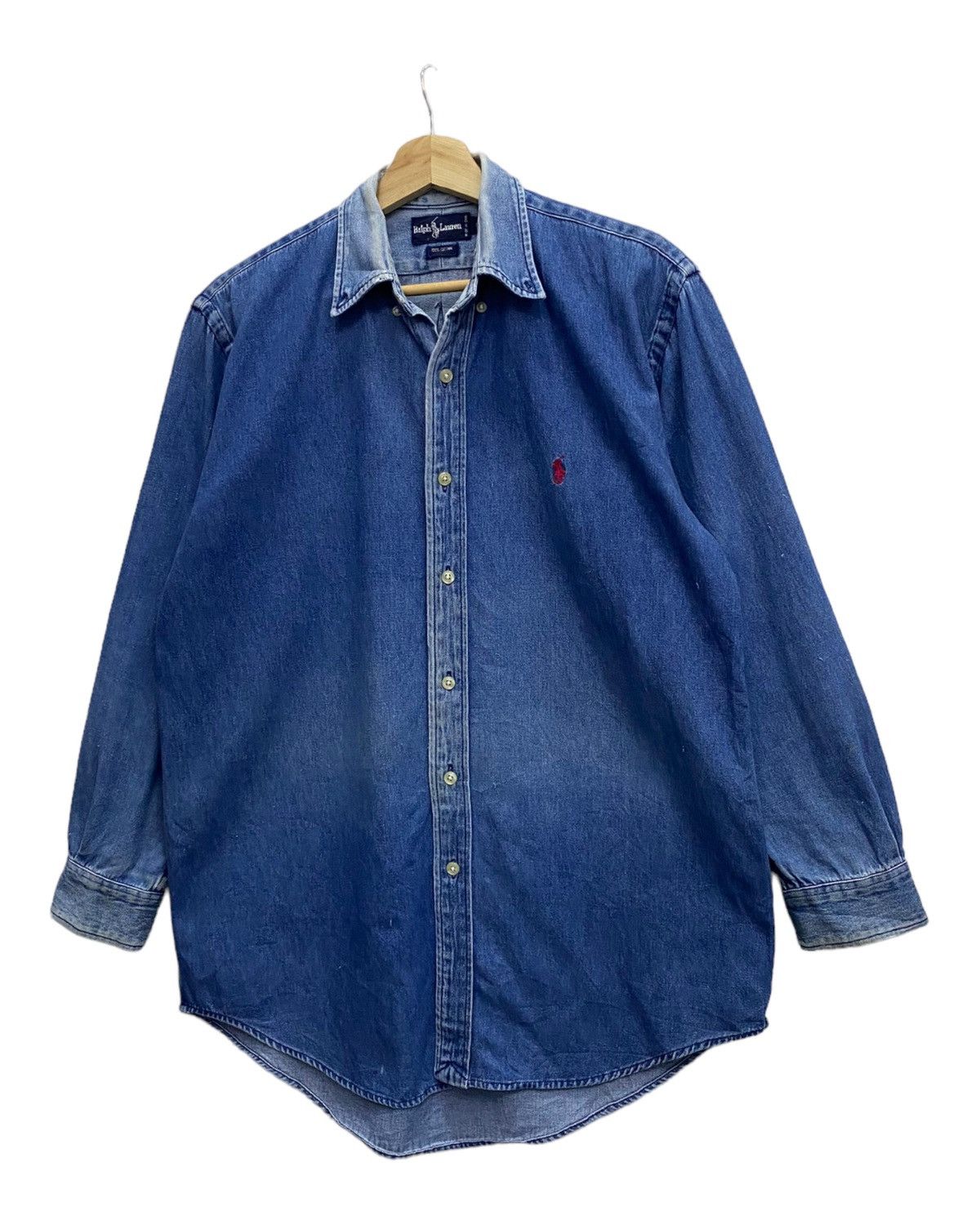 Polo Ralph Lauren 🔥VINTAGE RALPH LAUREN BLUE DENIM BUTTON UP SHIRT Size S / US 4 / IT 40 - 5 Thumbnail