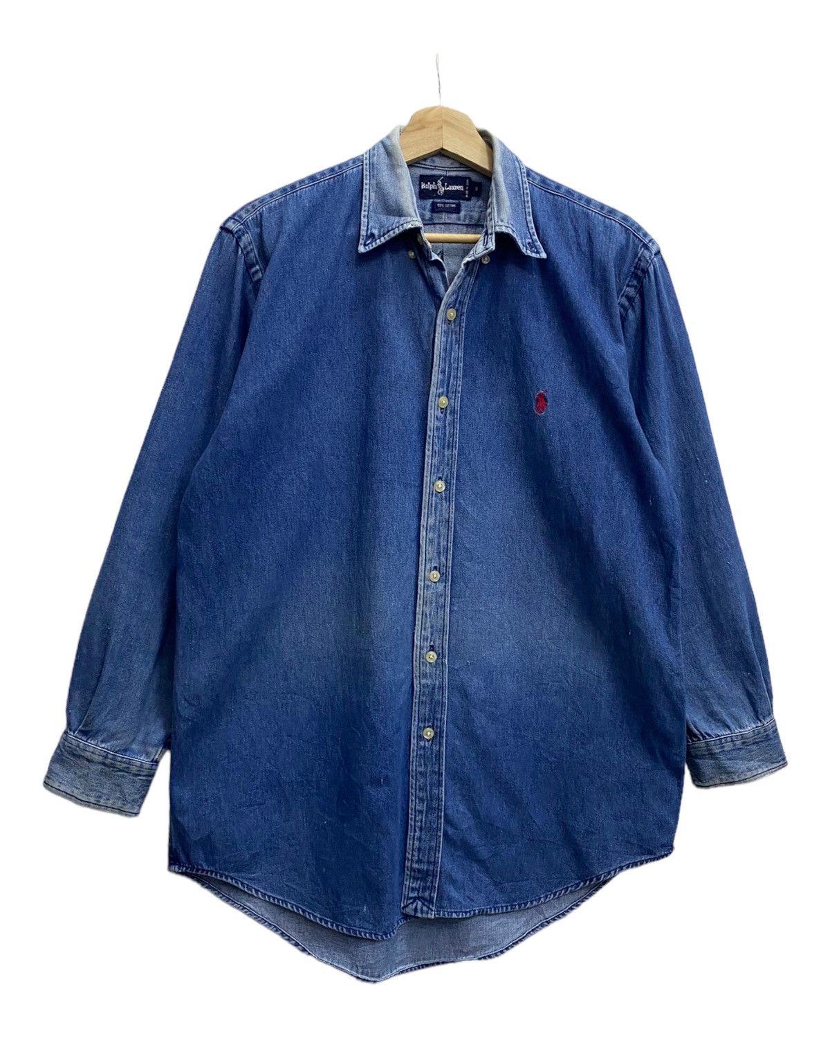 Polo Ralph Lauren 🔥VINTAGE RALPH LAUREN BLUE DENIM BUTTON UP SHIRT Size S / US 4 / IT 40 - 4 Thumbnail