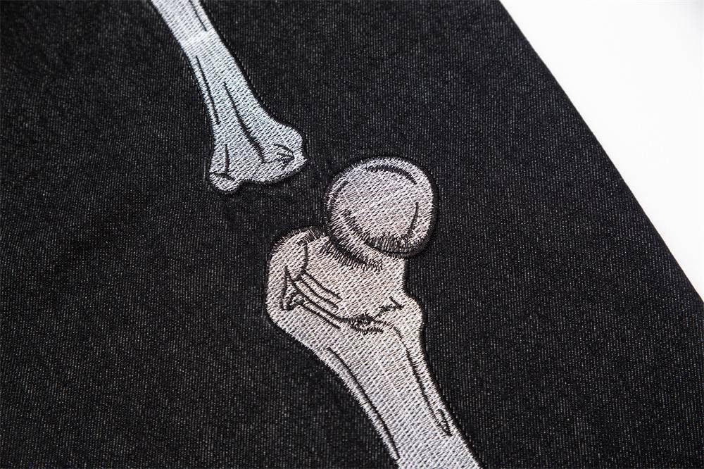 outdoor baggy pattern punk jeans