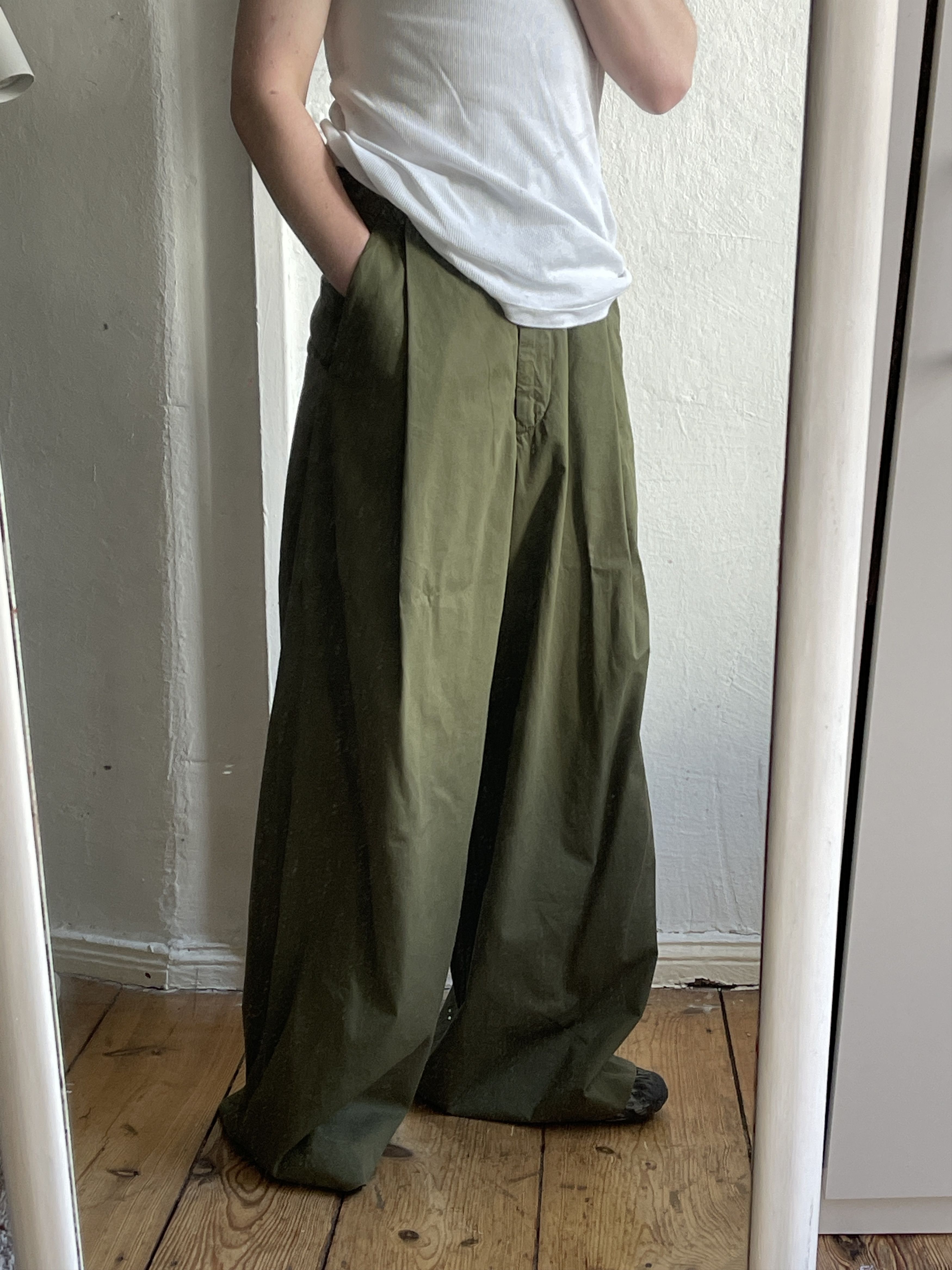 Dries Van Noten Dries Van Noten Cotton Military Style Wide Casual Pants Size US 32 / EU 48 - 1 Thumbnail