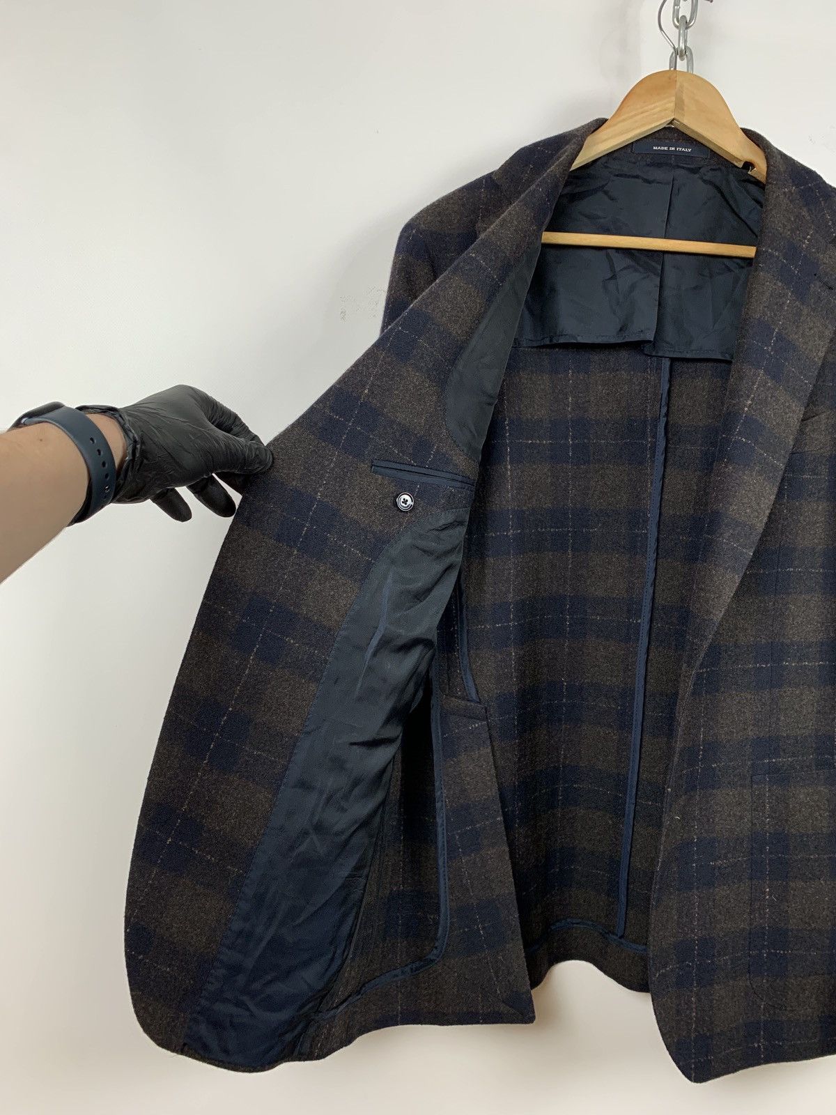 Tagliatore Tagliatore Wool Checkered Blazer Size 52R - 16 Thumbnail