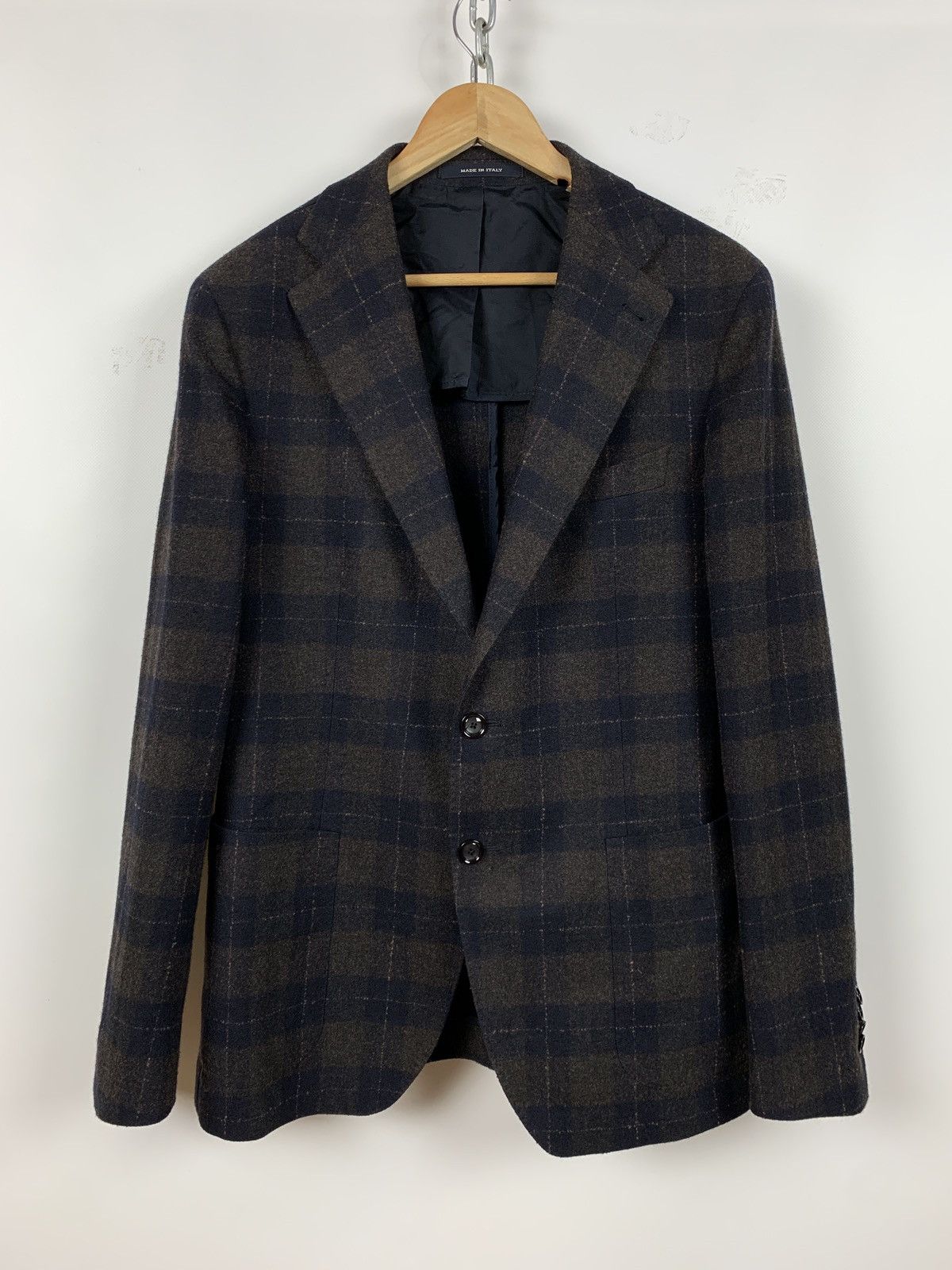 Tagliatore Tagliatore Wool Checkered Blazer Size 52R - 1 Thumbnail