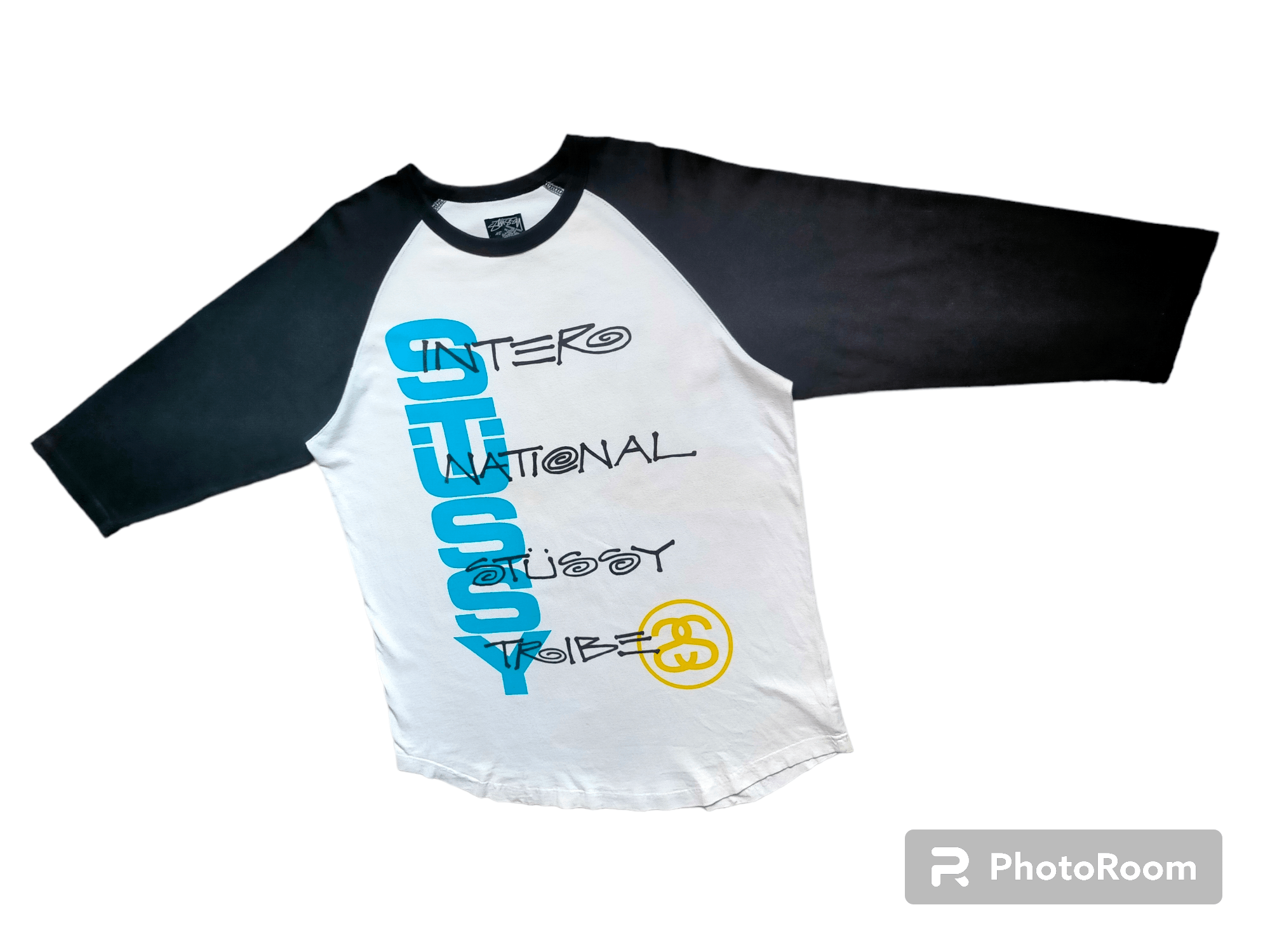 Stussy Stussy Spell Out Raglan Three Quarter tee Size US XL / EU 56 / 4 - 3 Thumbnail