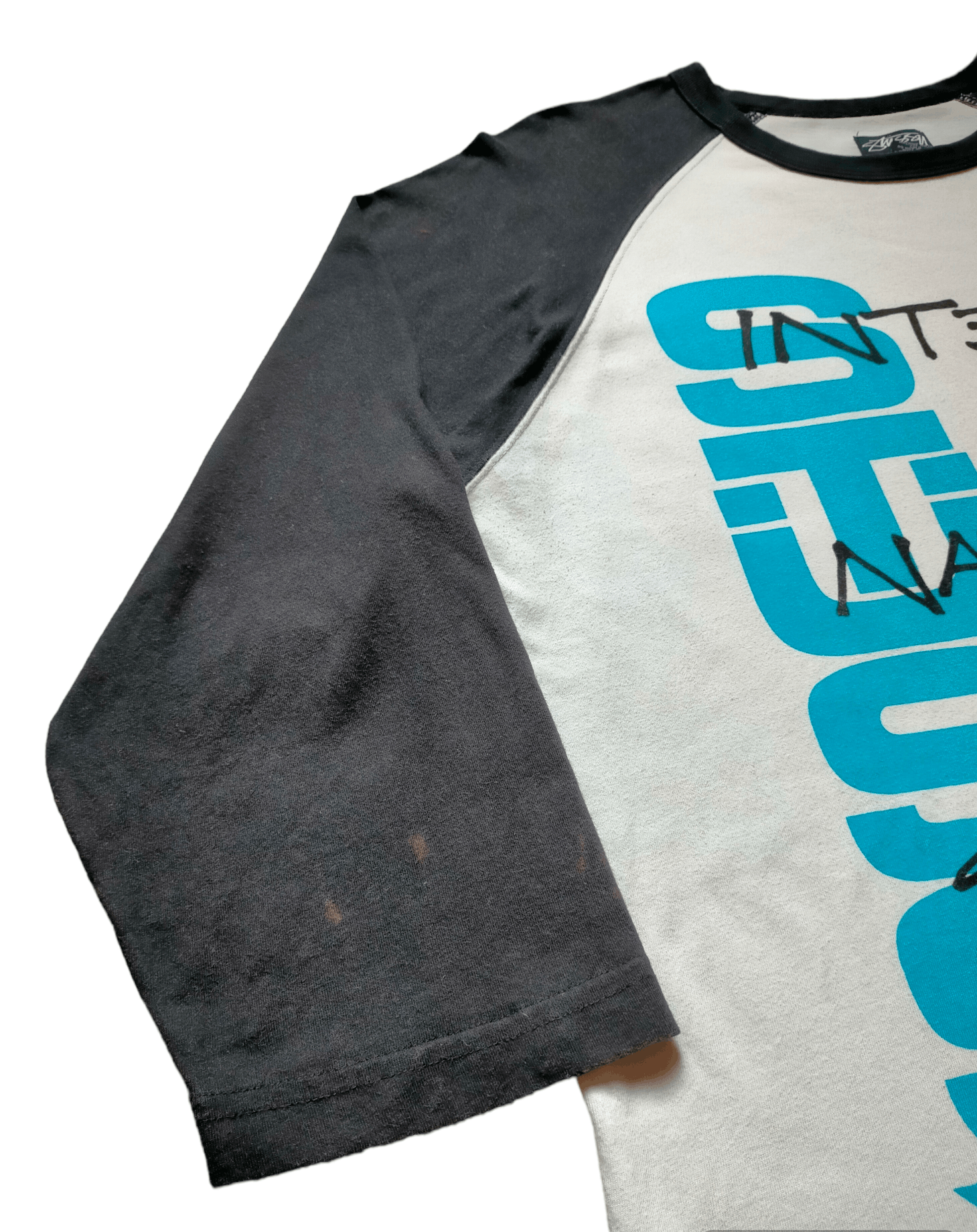 Stussy Stussy Spell Out Raglan Three Quarter tee Size US XL / EU 56 / 4 - 6 Thumbnail