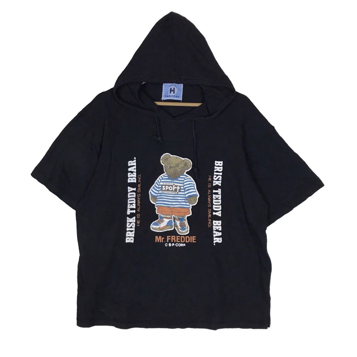 Vintage Mr Freddie Sport Polo Bear Hoodie Shirt