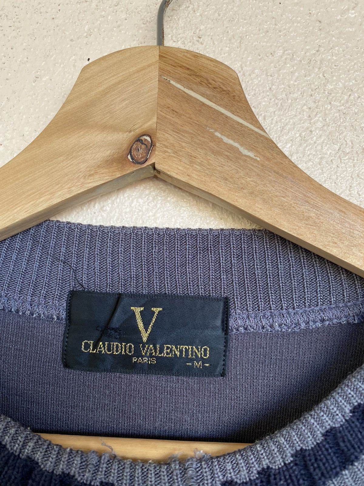 Valentino × Vintage Vintage Claudio Valentino Sweatshirt Spellout Size US M / EU 48-50 / 2 - 6 Thumbnail