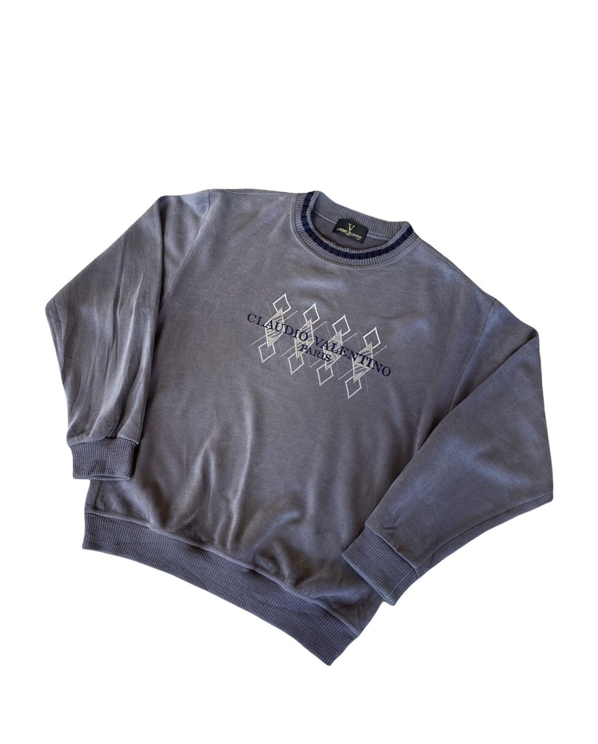 Valentino × Vintage Vintage Claudio Valentino Sweatshirt Spellout Size US M / EU 48-50 / 2 - 3 Thumbnail