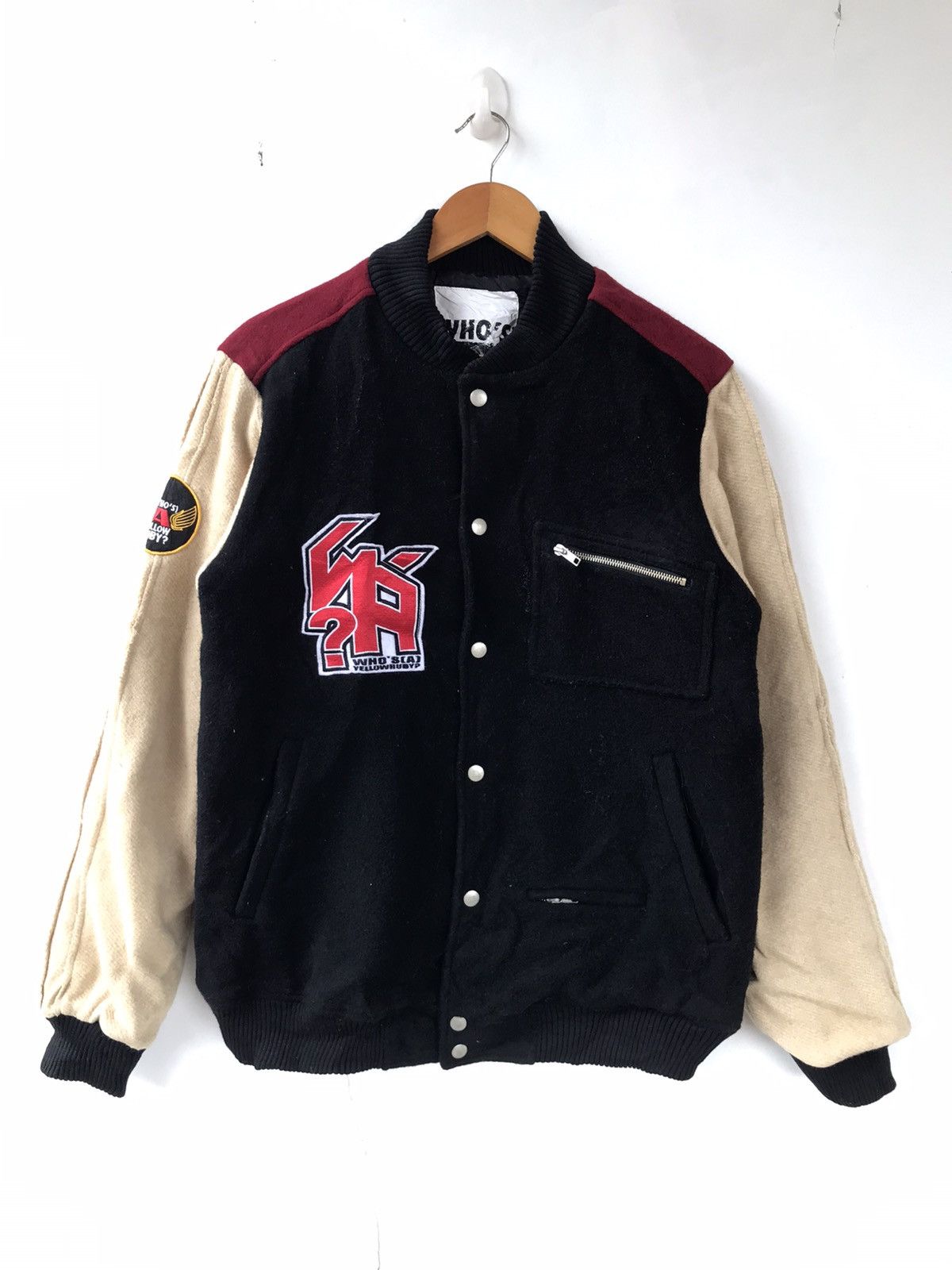 Japanese Brand Vintage Who’s A Yellow Ruby Varsity Jacket Letterman Size US L / EU 52-54 / 3 - 3 Thumbnail