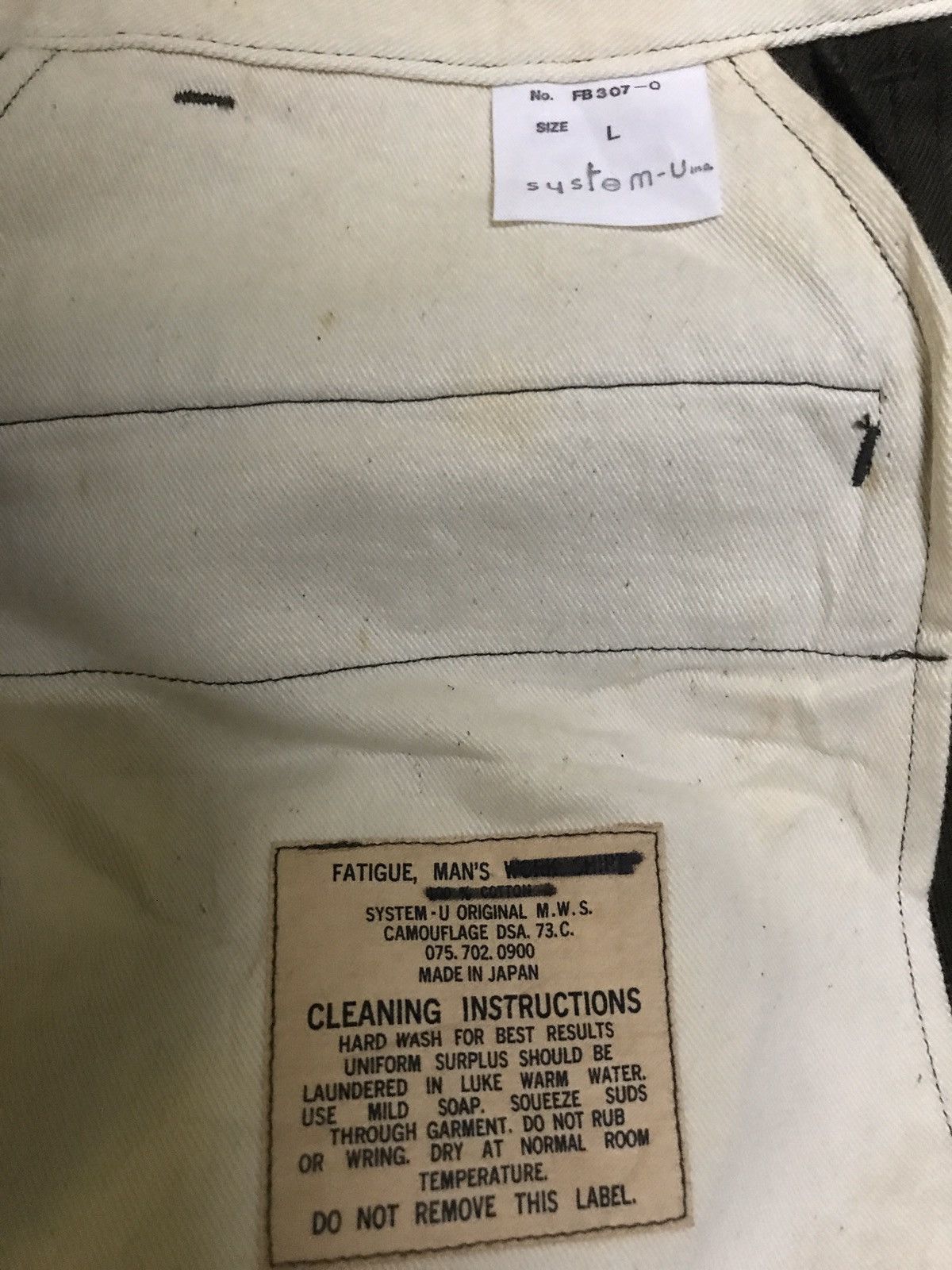 Japanese Brand Bartack Japan Fatigue Uniform Surplus Pants Size US 31 - 10 Thumbnail