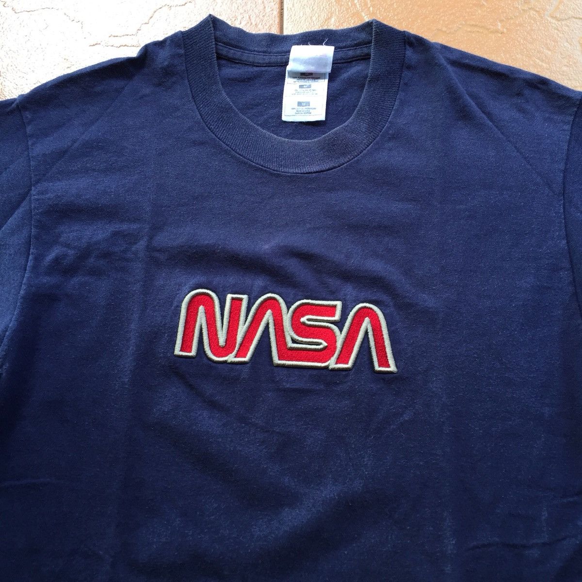 Fruit Of The Loom Vintage NASA Embroidery shirt Big Logo Navy Space Astronaut Size US M / EU 48-50 / 2 - 3 Thumbnail
