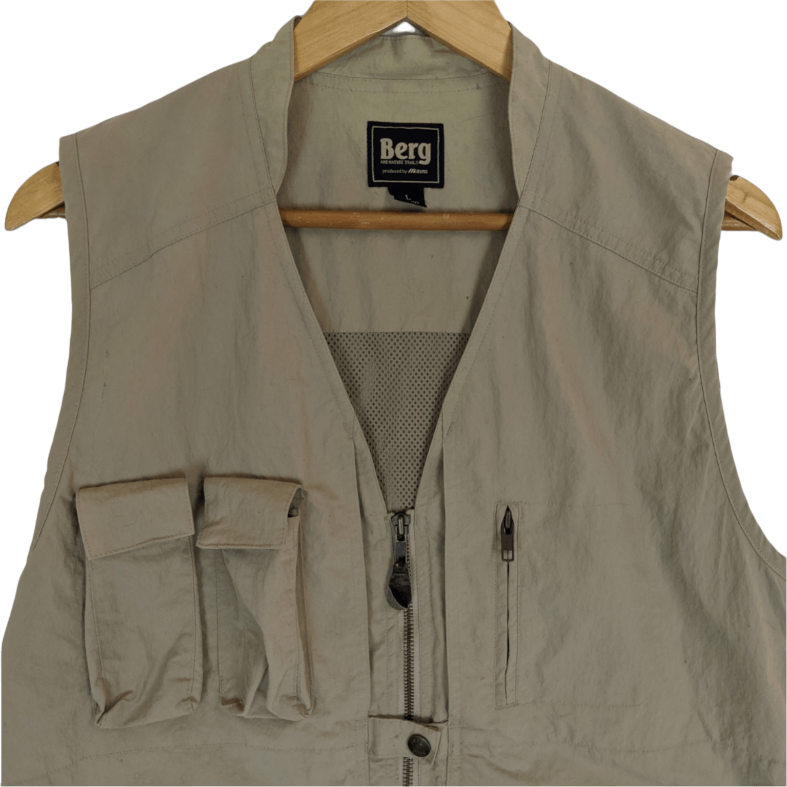 Berg & Berg × Mizuno 90's MIZUNO BERG Multipocket Vest Jacket Size US L / EU 52-54 / 3 - 4 Thumbnail