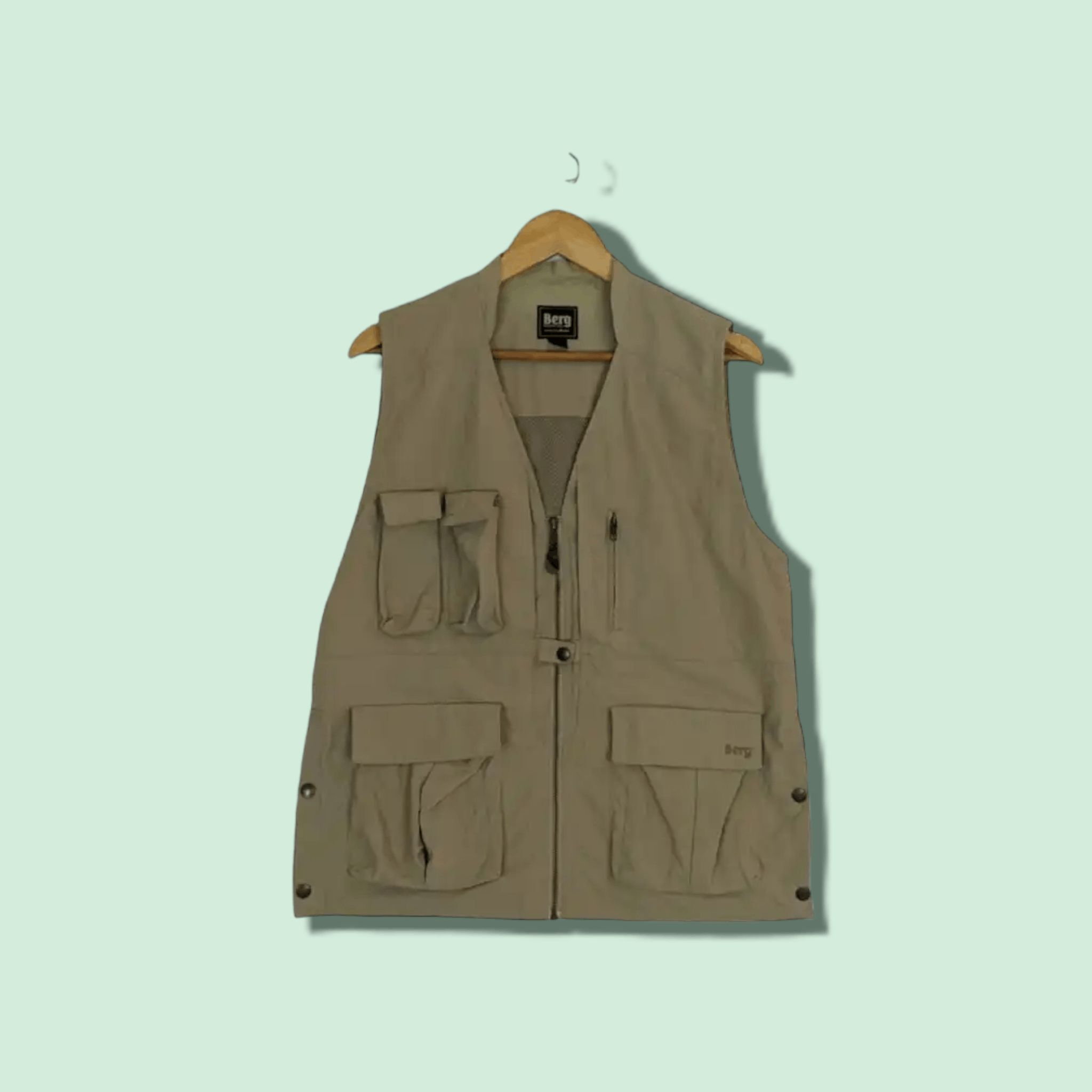 Berg & Berg × Mizuno 90's MIZUNO BERG Multipocket Vest Jacket Size US L / EU 52-54 / 3 - 1 Thumbnail