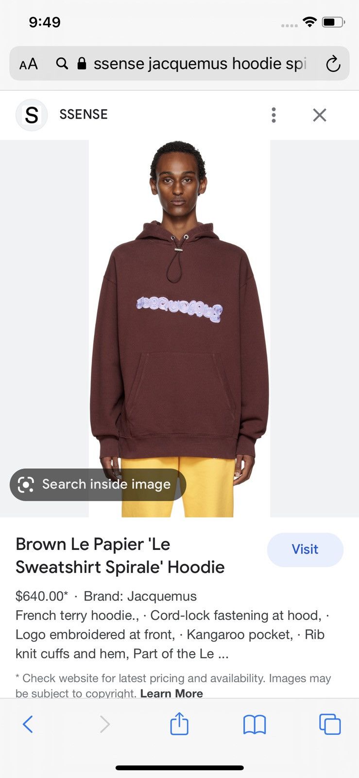 Jacquemus JACQUEMUS Le Papier 'Le Sweatshirt Spirale' Hoodie Size US XXL / EU 58 / 5 - 14 Thumbnail
