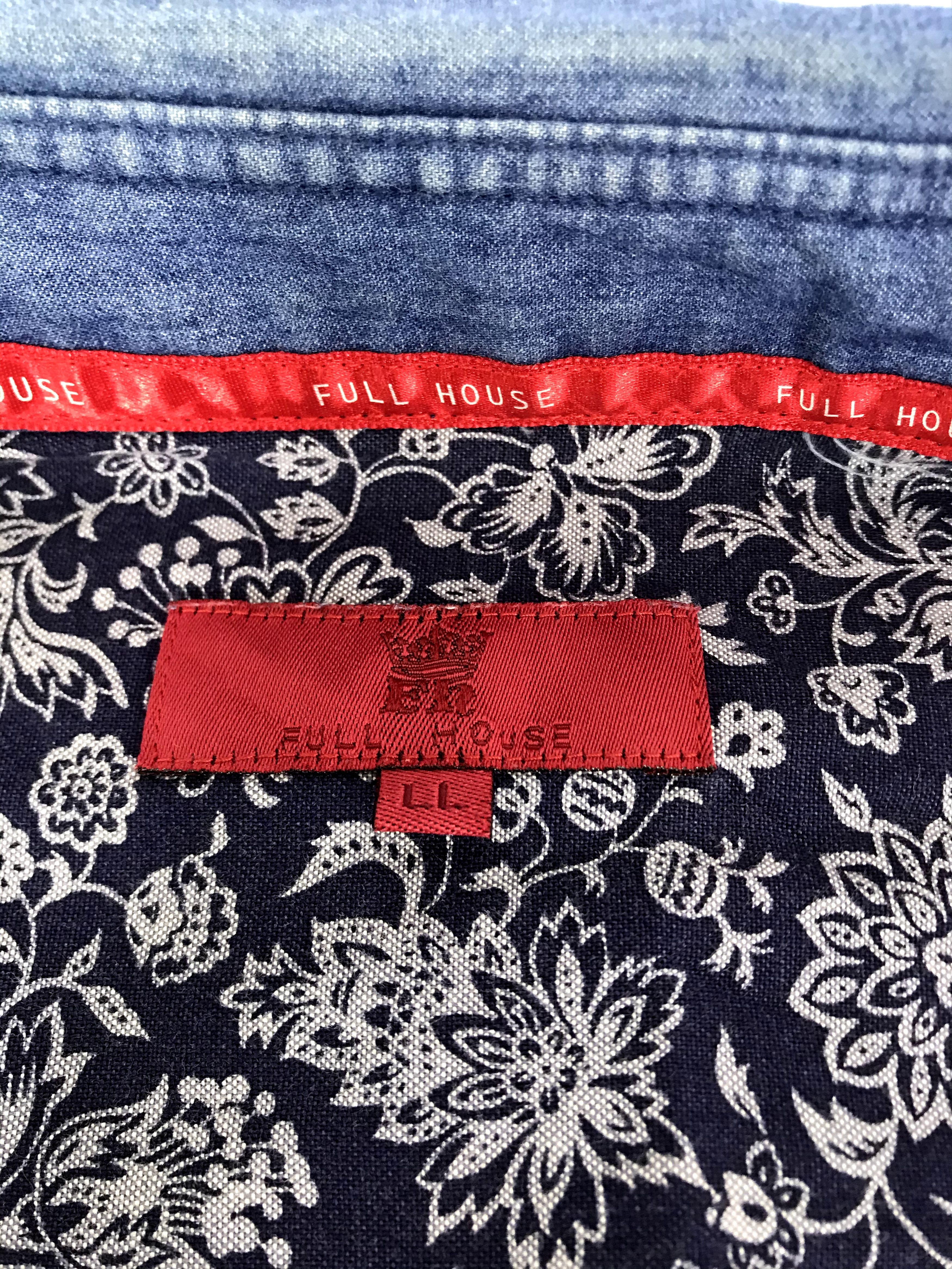 Flannel Vintage Style Full House Western Indigo Denim Jeans Flannel Size US L / EU 52-54 / 3 - 6 Thumbnail