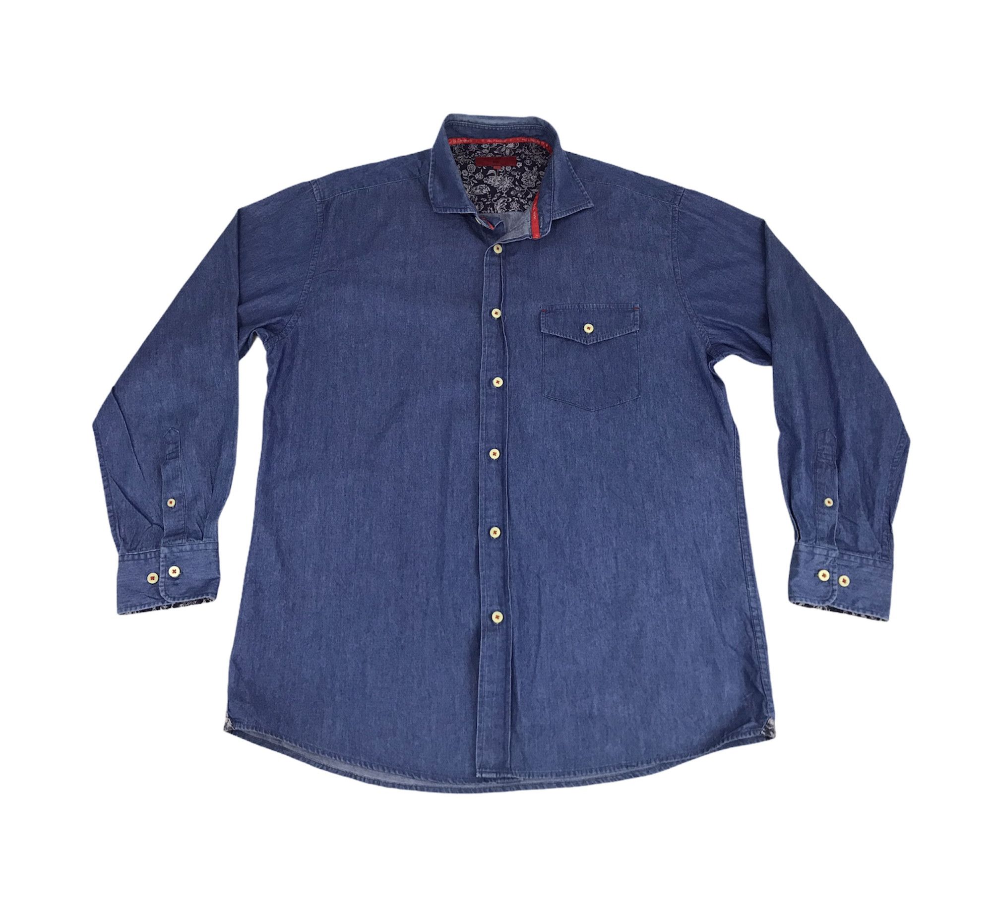 Flannel Vintage Style Full House Western Indigo Denim Jeans Flannel Size US L / EU 52-54 / 3 - 1 Thumbnail