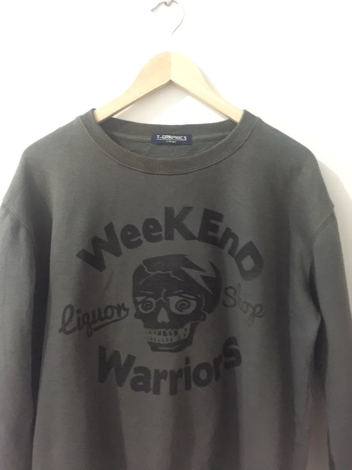 Japanese Brand Weekend Warrior Liquon Stop Big Logo Sweatshirts 24X25 Size US L / EU 52-54 / 3 - 2 Thumbnail