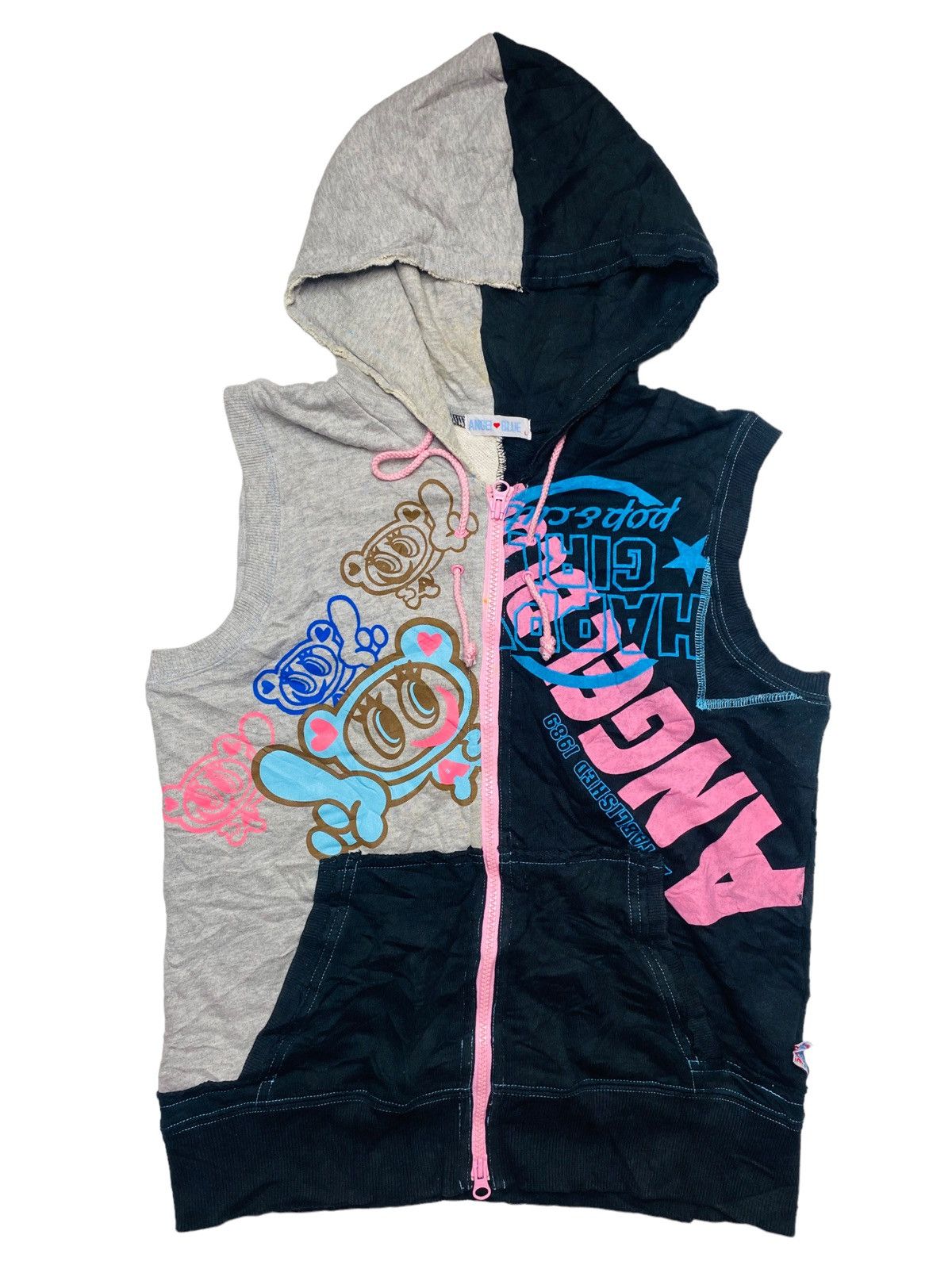 Hysteric Glamour 1990s Angel Blue - Two Tone Vest Hooded Jacket Size US M / EU 48-50 / 2 - 1 Thumbnail