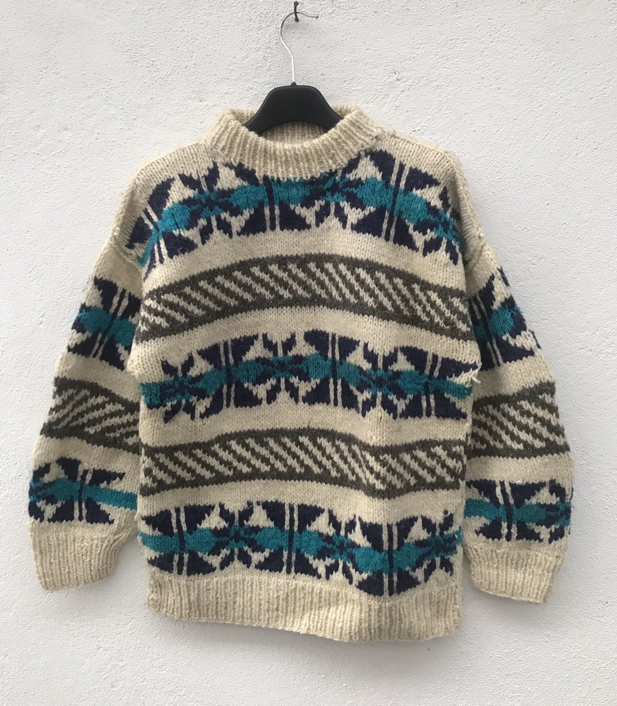 Native × Vintage Vintage Native Wool Stripe Knitwear Sweater Size US M / EU 48-50 / 2 - 1 Thumbnail