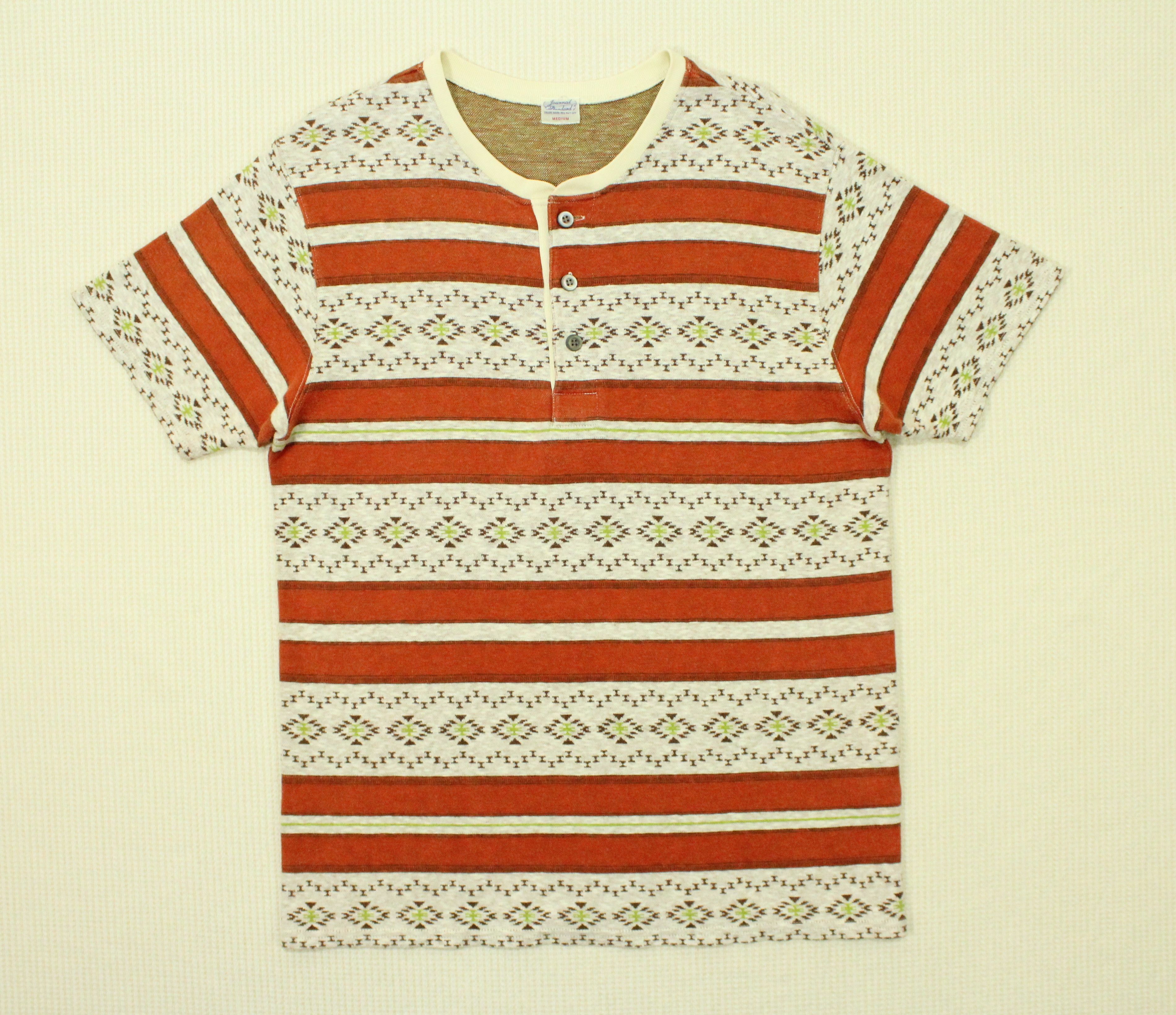 Japanese Brand × Tribal Streetwear JOURNAL STANDARD T Shirt Knit Giza Striped Tribal Japan Size US M / EU 48-50 / 2 - 6 Thumbnail