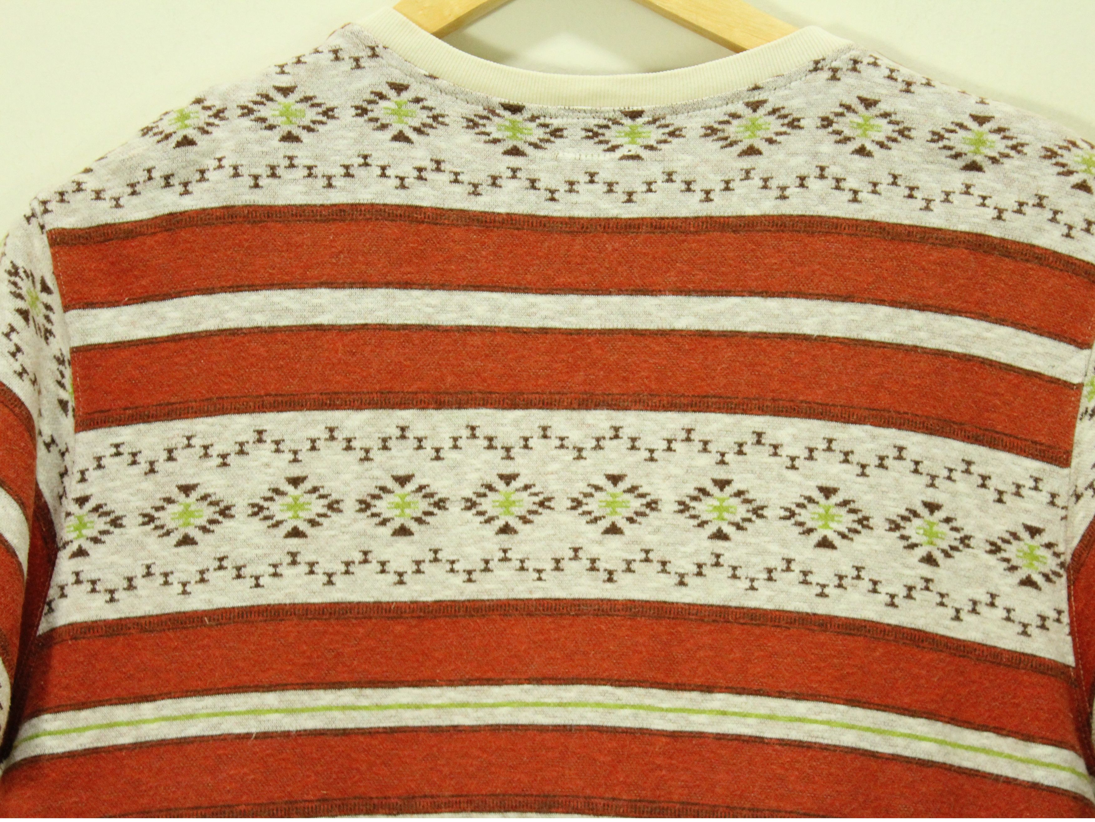 Japanese Brand × Tribal Streetwear JOURNAL STANDARD T Shirt Knit Giza Striped Tribal Japan Size US M / EU 48-50 / 2 - 5 Thumbnail