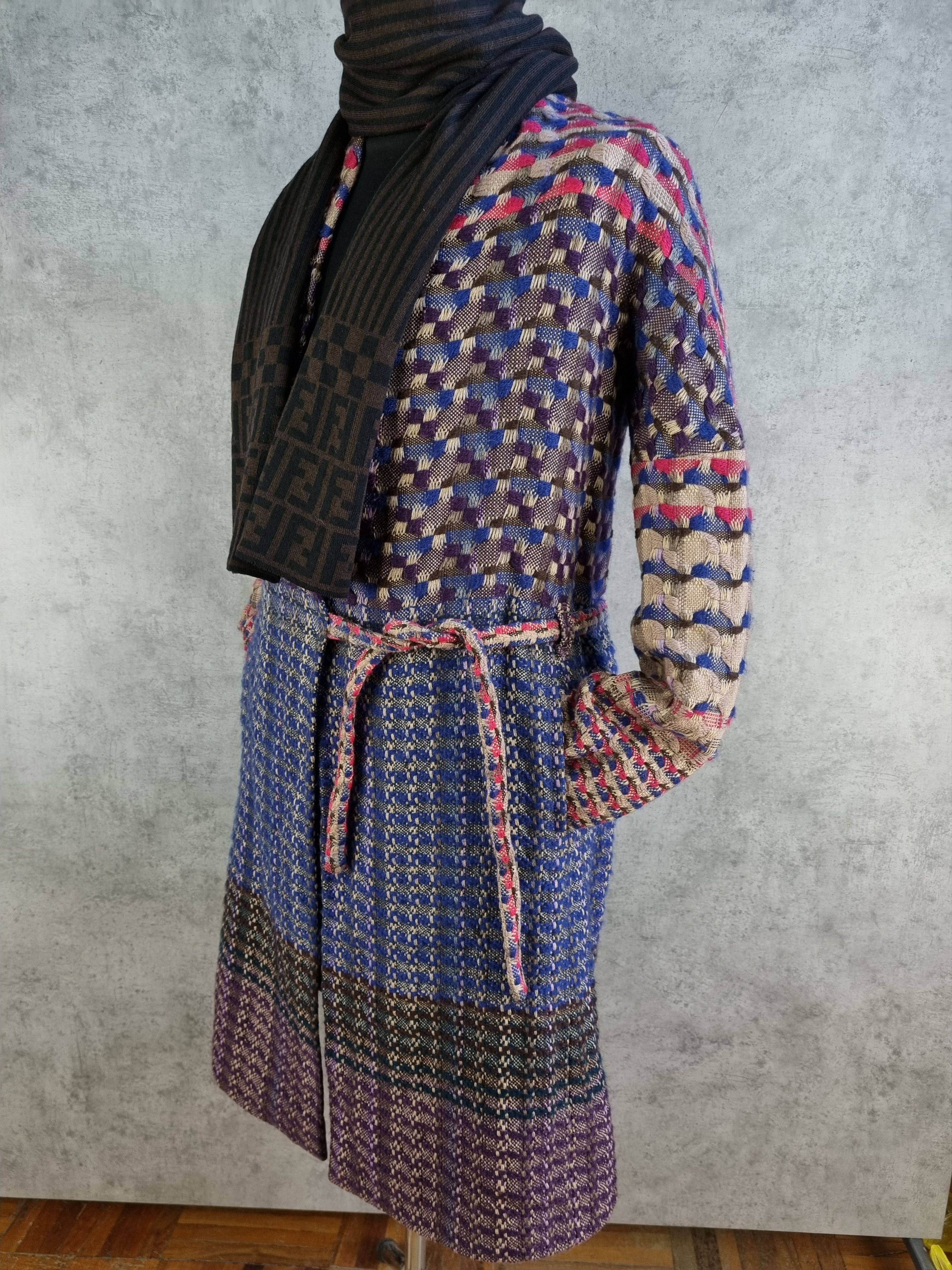 Dries Van Noten Dries Van Noten Very Rare Multicolor Tweed Kimono Knitted Size S / US 4 / IT 40 - 20 Thumbnail