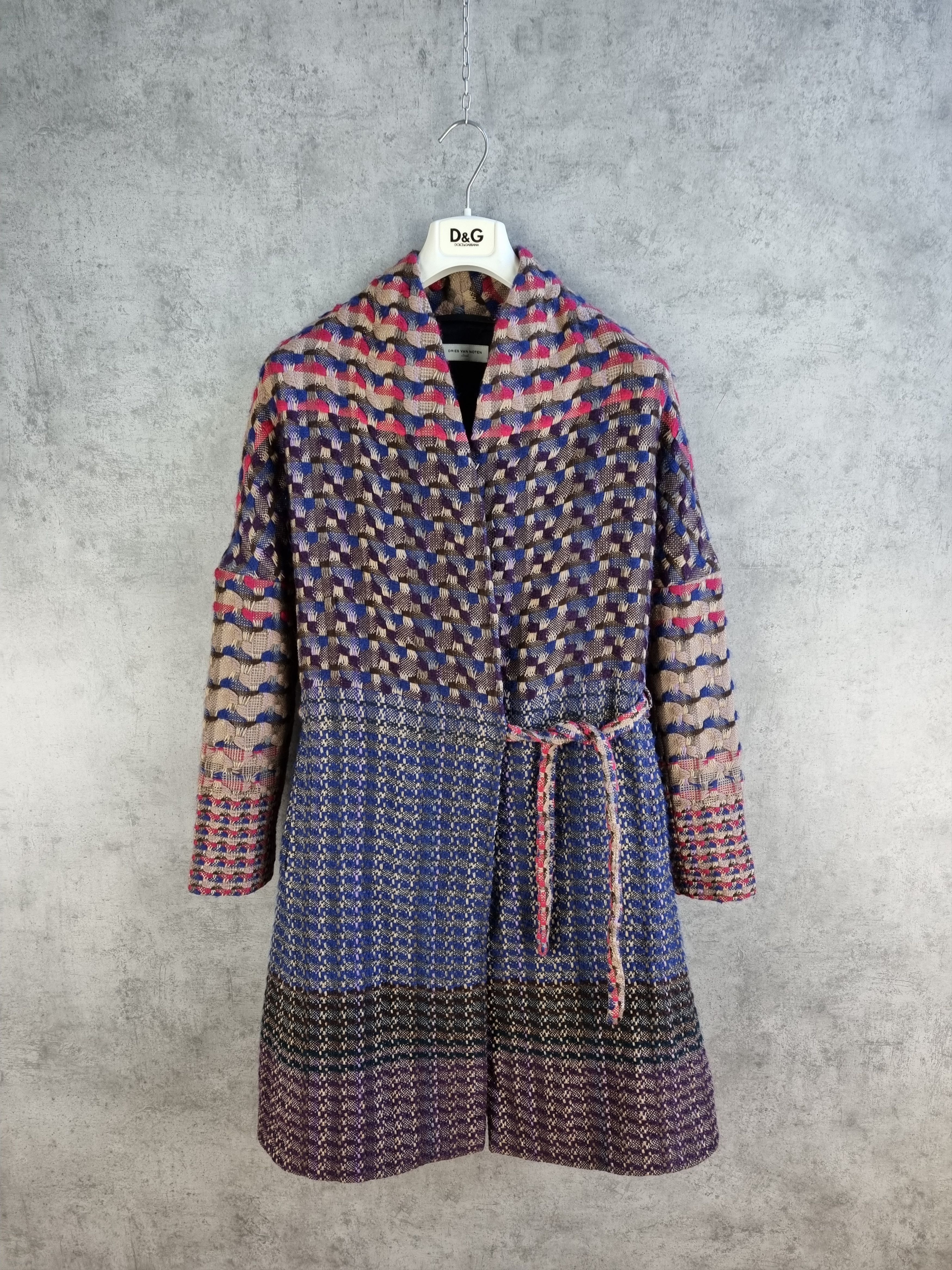 Dries Van Noten Dries Van Noten Very Rare Multicolor Tweed Kimono Knitted Size S / US 4 / IT 40 - 2 Thumbnail