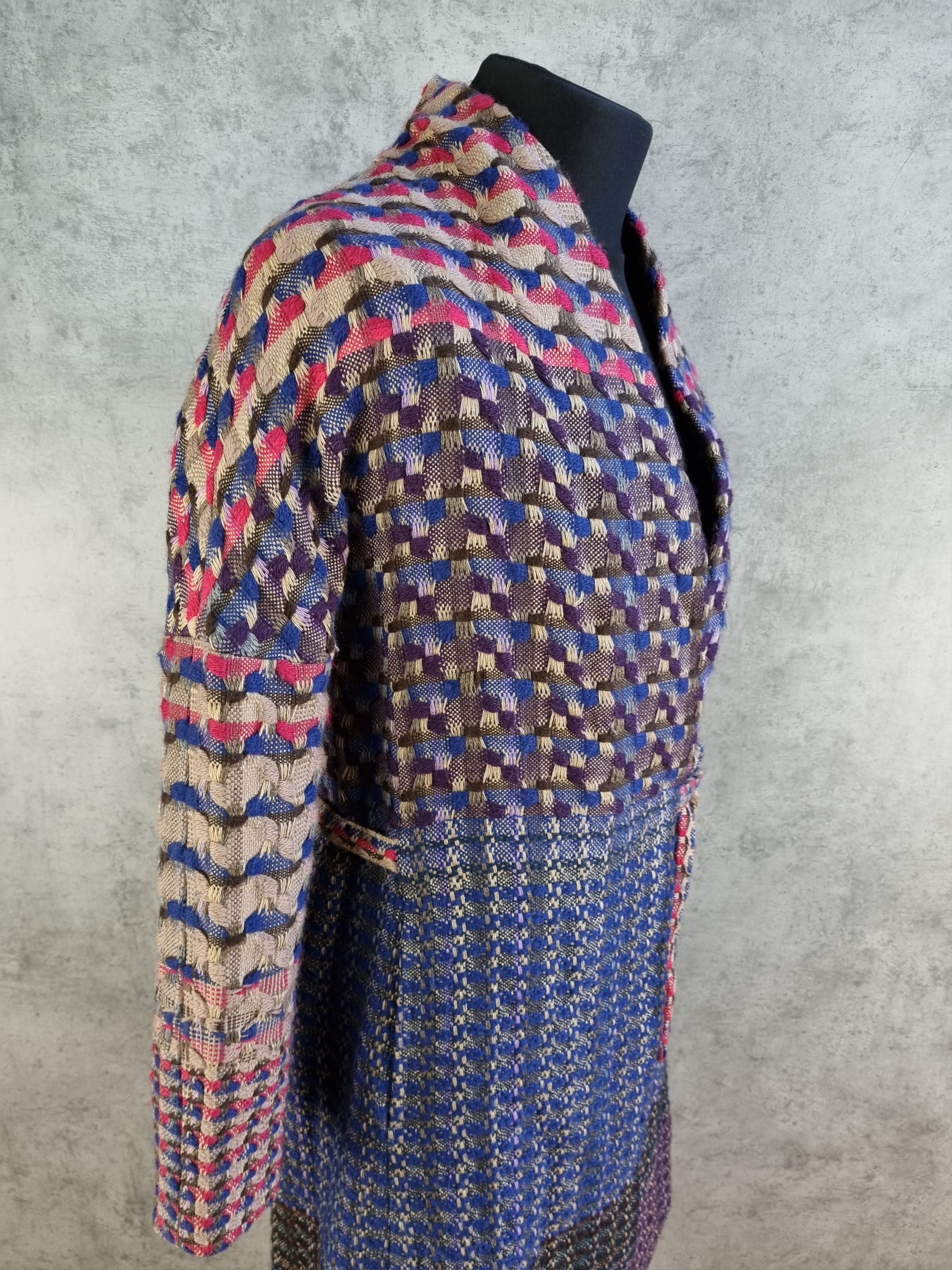 Dries Van Noten Dries Van Noten Very Rare Multicolor Tweed Kimono Knitted Size S / US 4 / IT 40 - 23 Thumbnail