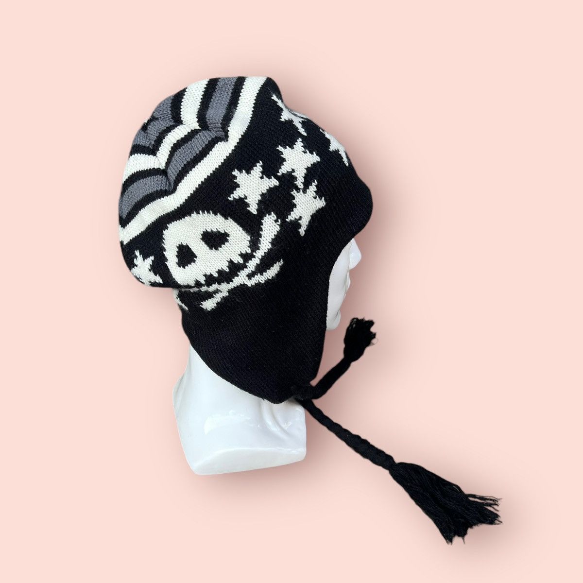 Vintage VINTAGE SKULL EARFLAP ALT BEANIE Size ONE SIZE - 9 Thumbnail