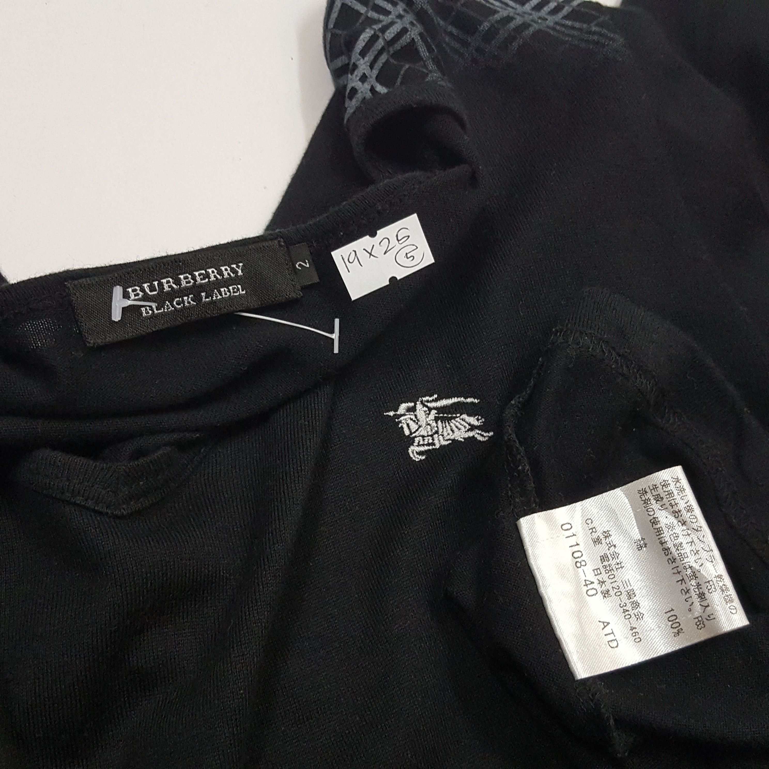 Burberry × Vintage Vintage BURBERRY black label t-shirt made in Japan Size US M / EU 48-50 / 2 - 4 Thumbnail