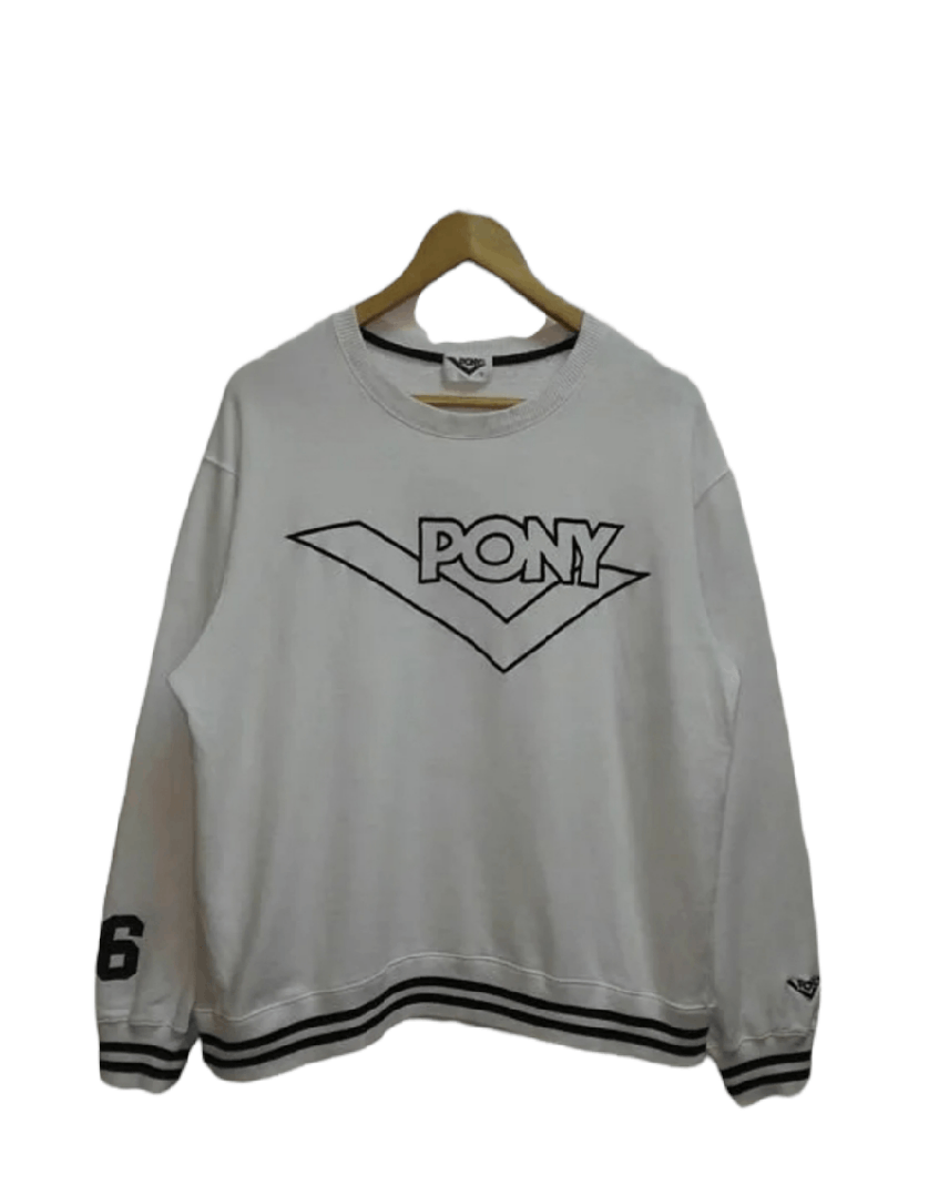 Japanese Brand 🔥Rare🔥 PONY Embroidered Big Logo Sweatshirt Size US XL / EU 56 / 4 - 9 Thumbnail