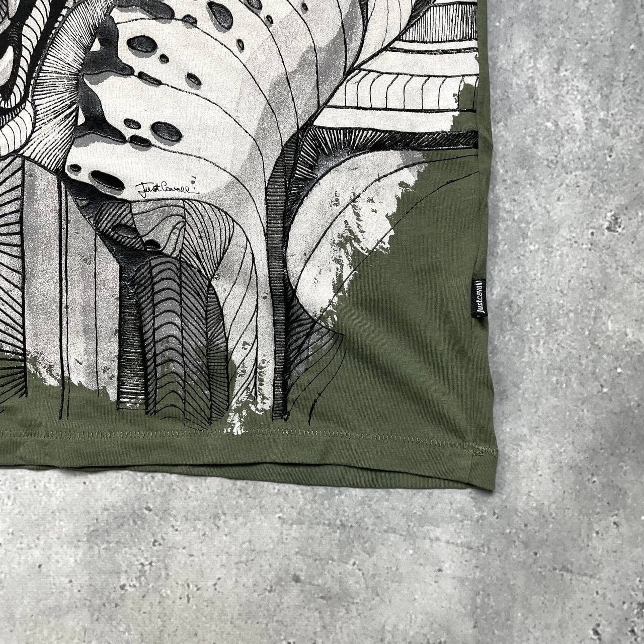 Just Cavalli Just Cavalli Tiger T Shirt Olive Green Size XXL Size US XXL / EU 58 / 5 - 11 Thumbnail