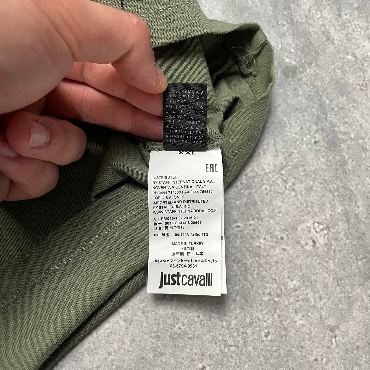 Just Cavalli Just Cavalli Tiger T Shirt Olive Green Size XXL Size US XXL / EU 58 / 5 - 13 Thumbnail