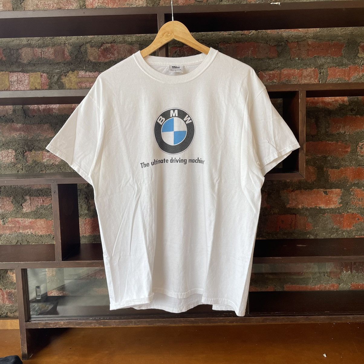 image of Vintage Bmw Tee Shirt in White, Men's (Size Large)