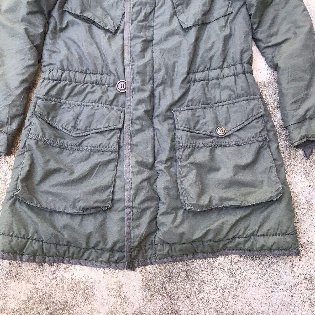 Diesel DIESEL QUILTED PARKA JACKET MILITARY FADED JACKET Size S / US 4 / IT 40 - 2 Thumbnail